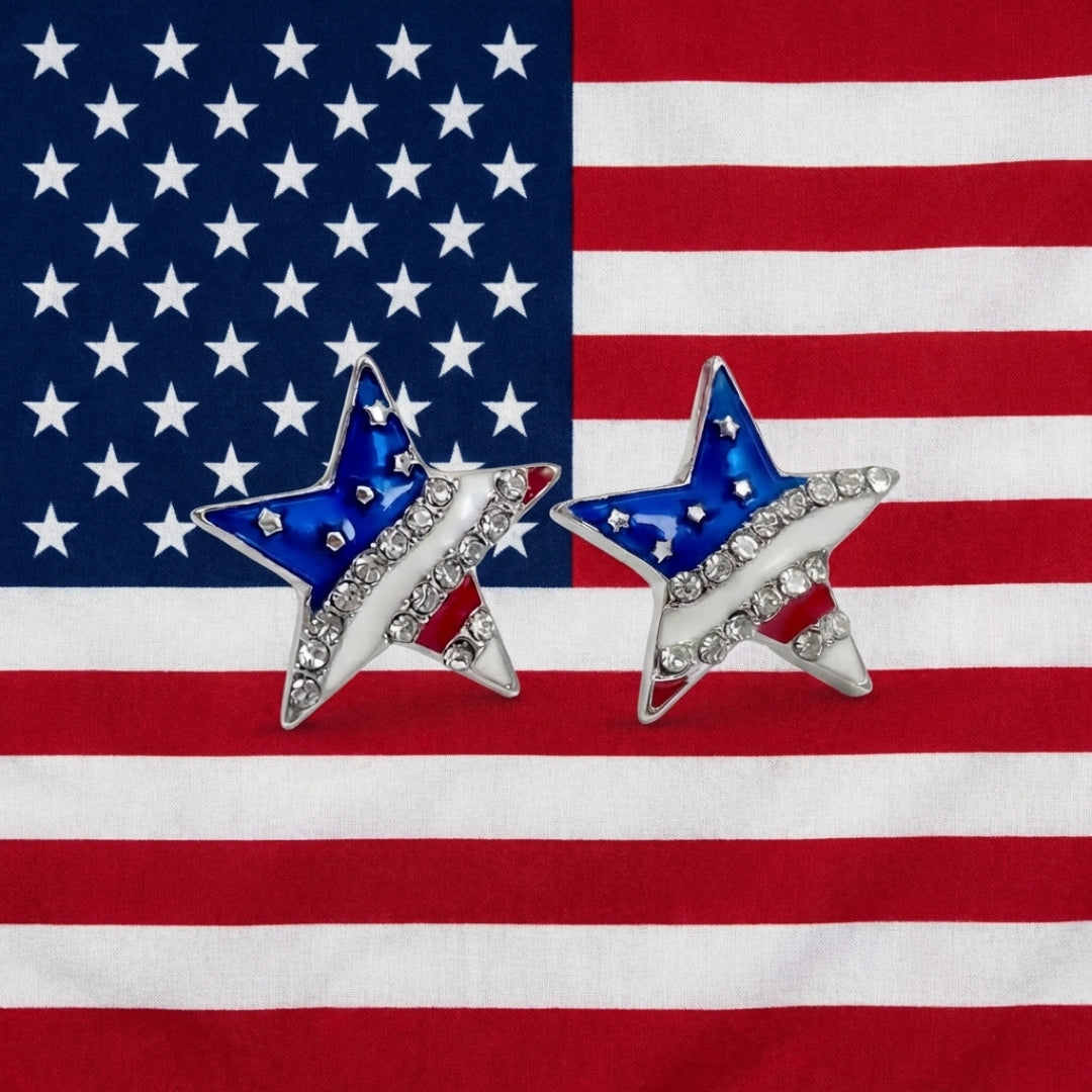 American Star Stud Earrings
