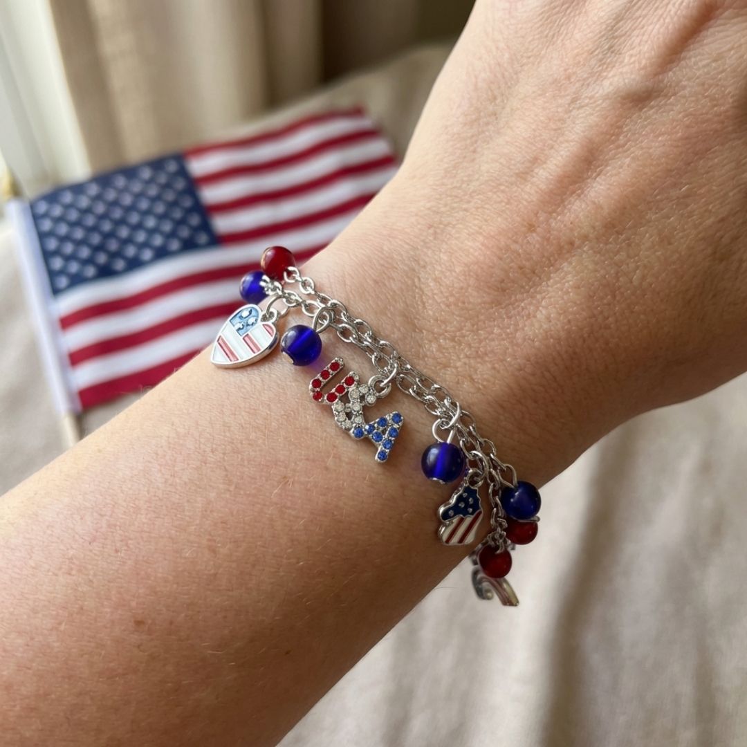 I Love the USA Charm Bracelet