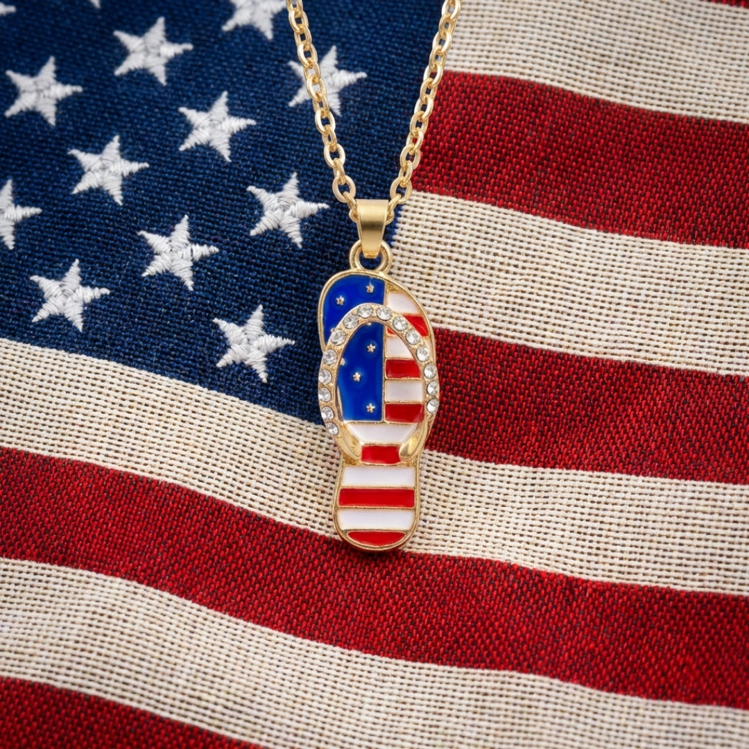American Flip Flop Necklace