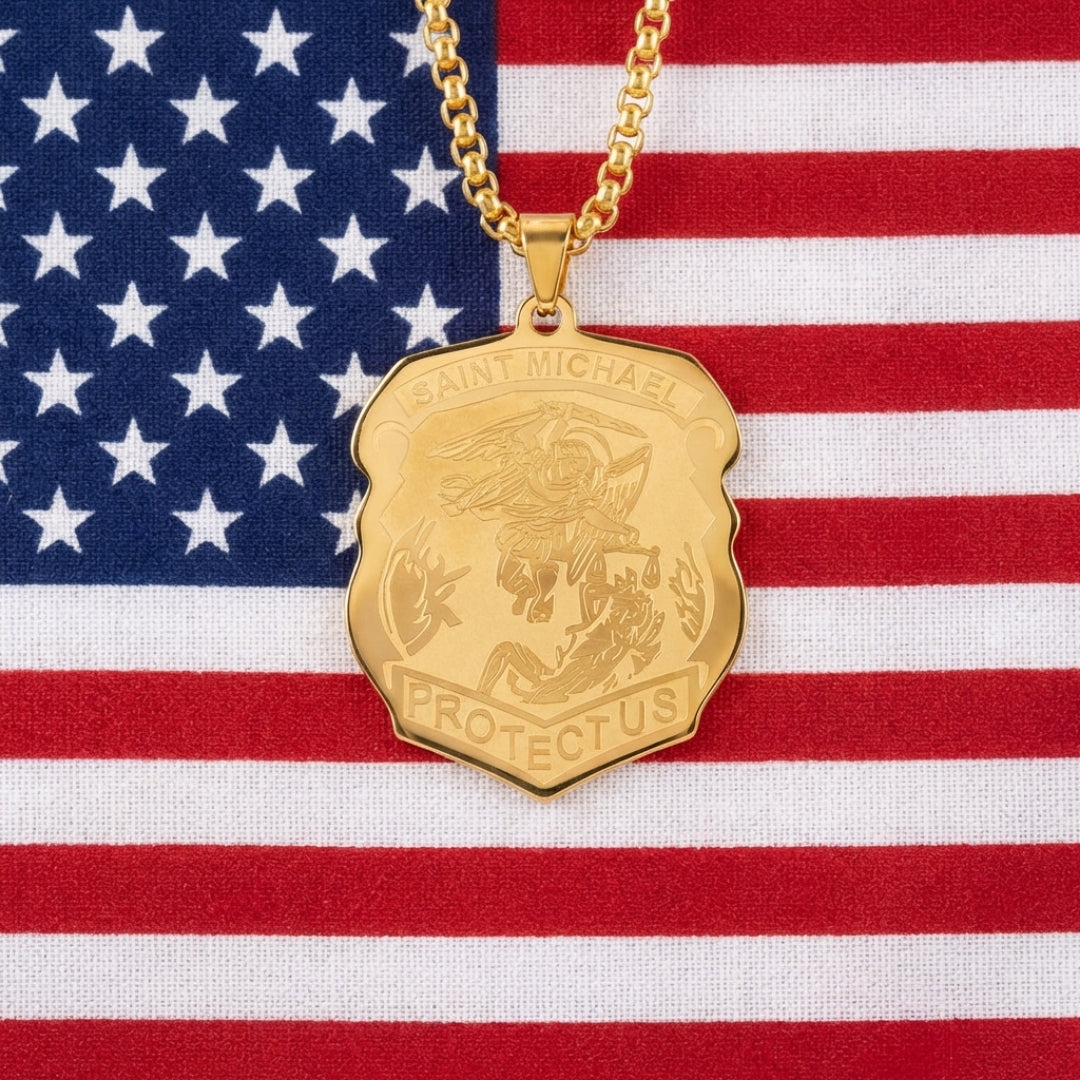 Saint Michael Badge Necklace