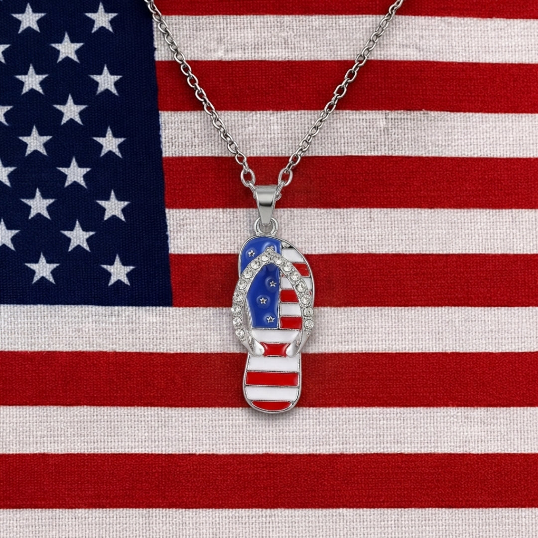 American Flip Flop Necklace