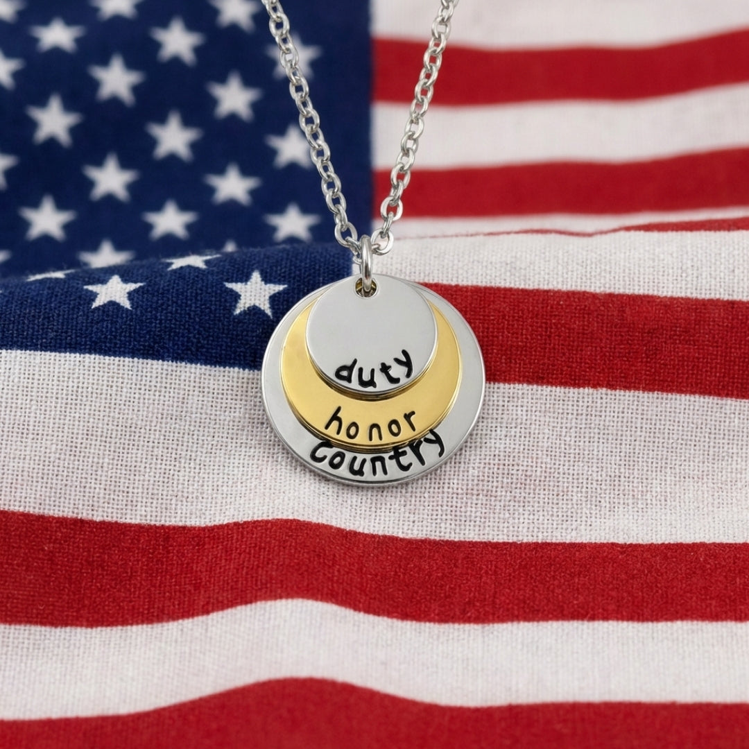 Duty Honor Country Necklace