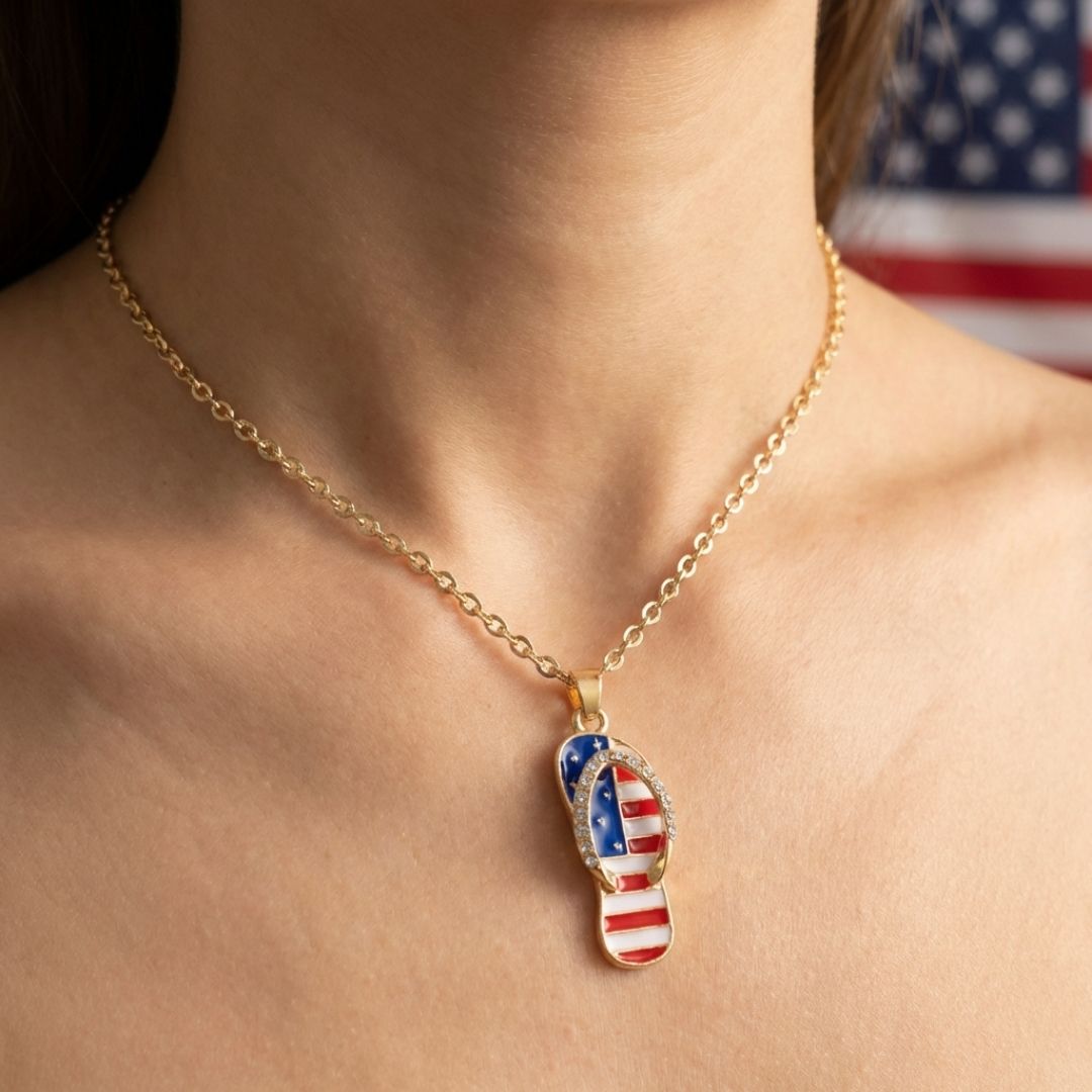 American Flip Flop Necklace