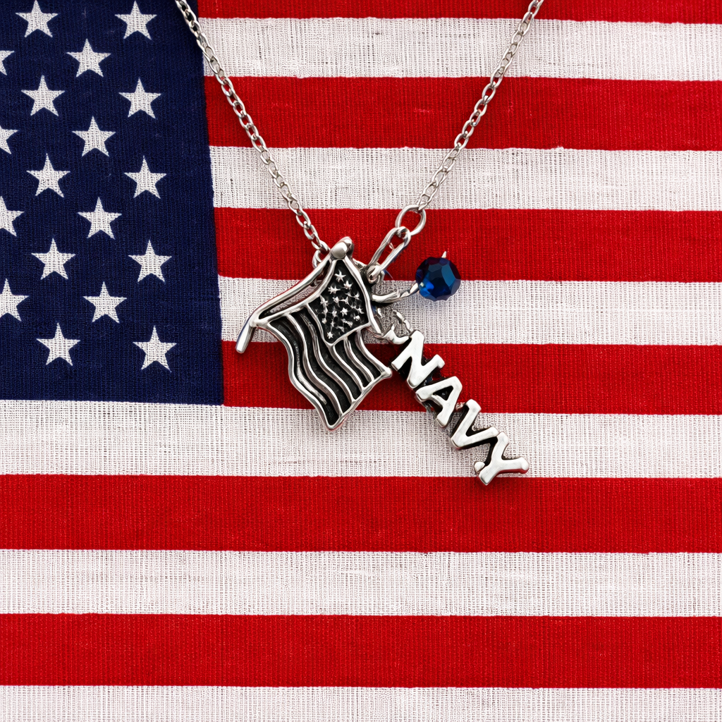 American Flag & Navy Necklace