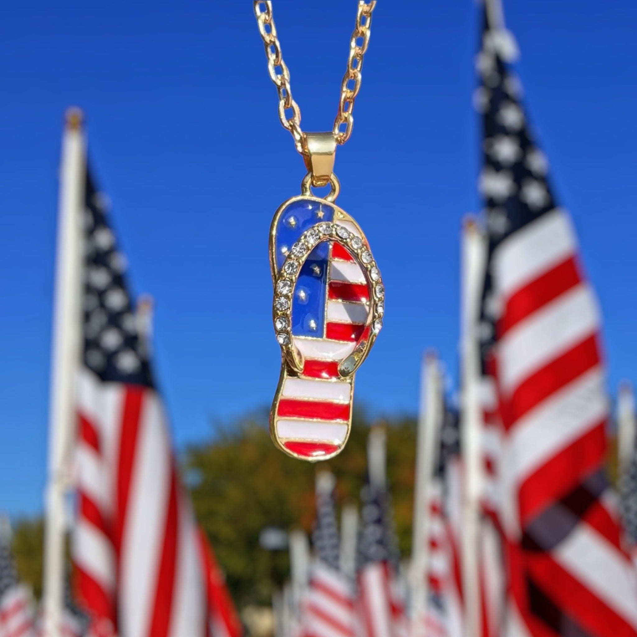 American Flip Flop Necklace