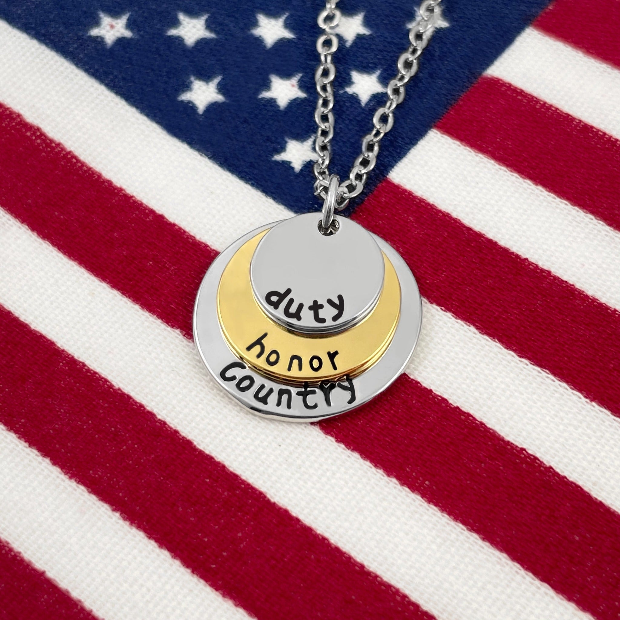 Duty Honor Country Necklace