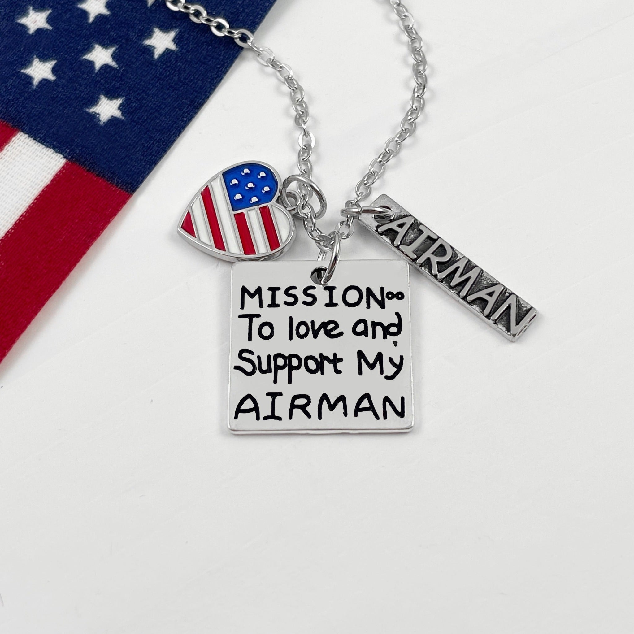 Love and Support My Airman Necklace