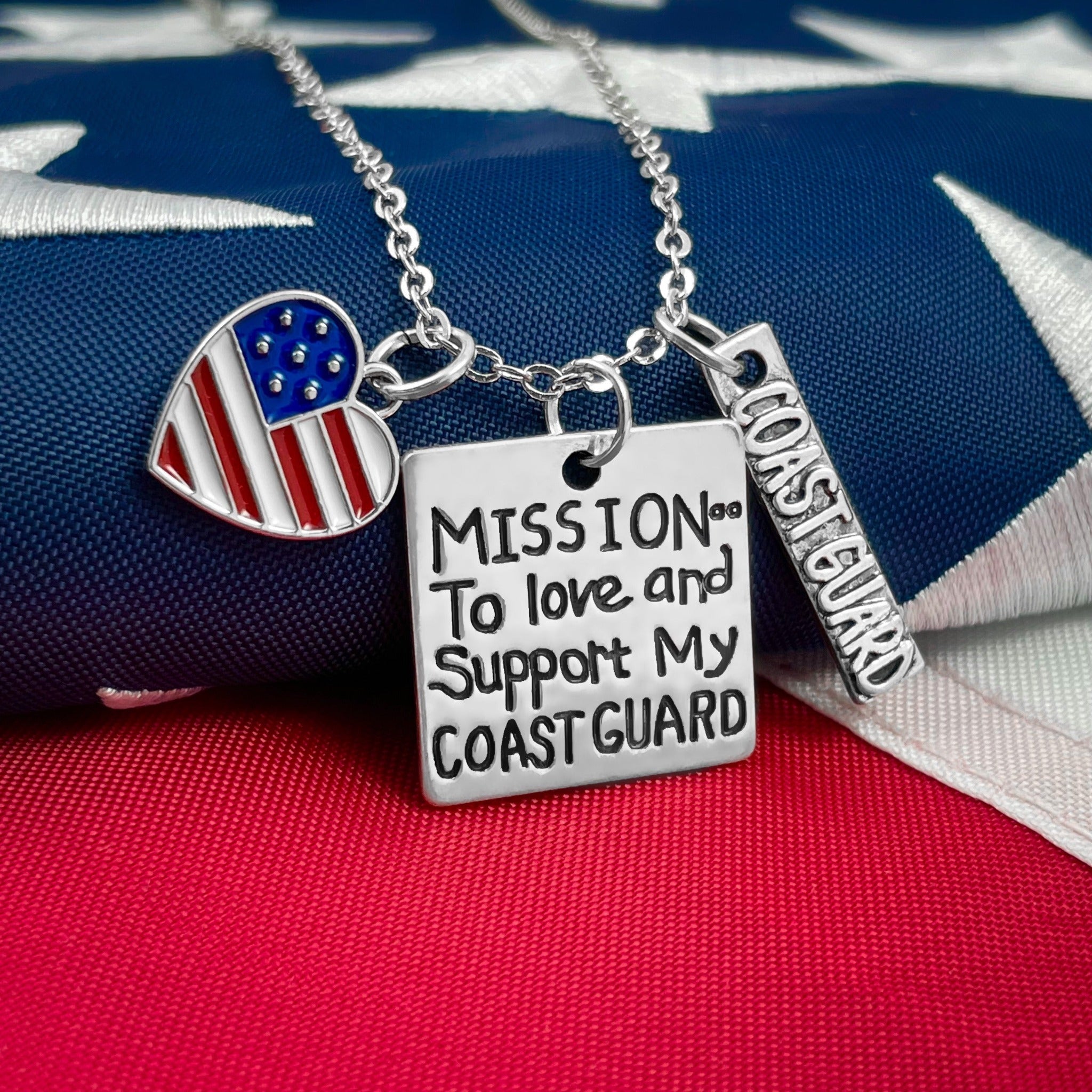 Love and Support My Coast Guard Necklace