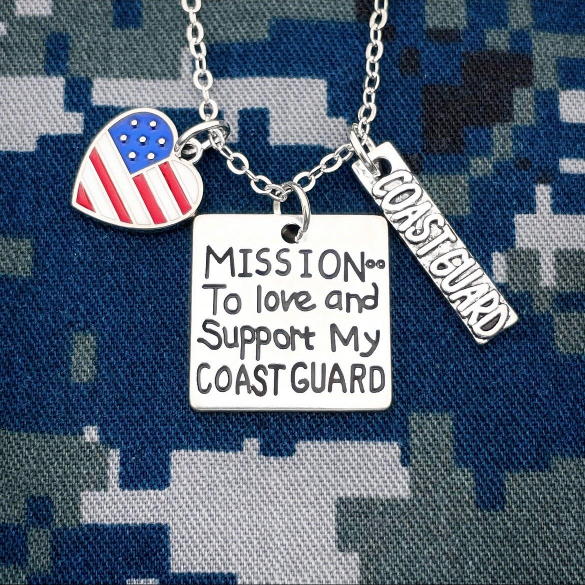 Love and Support My Coast Guard Necklace