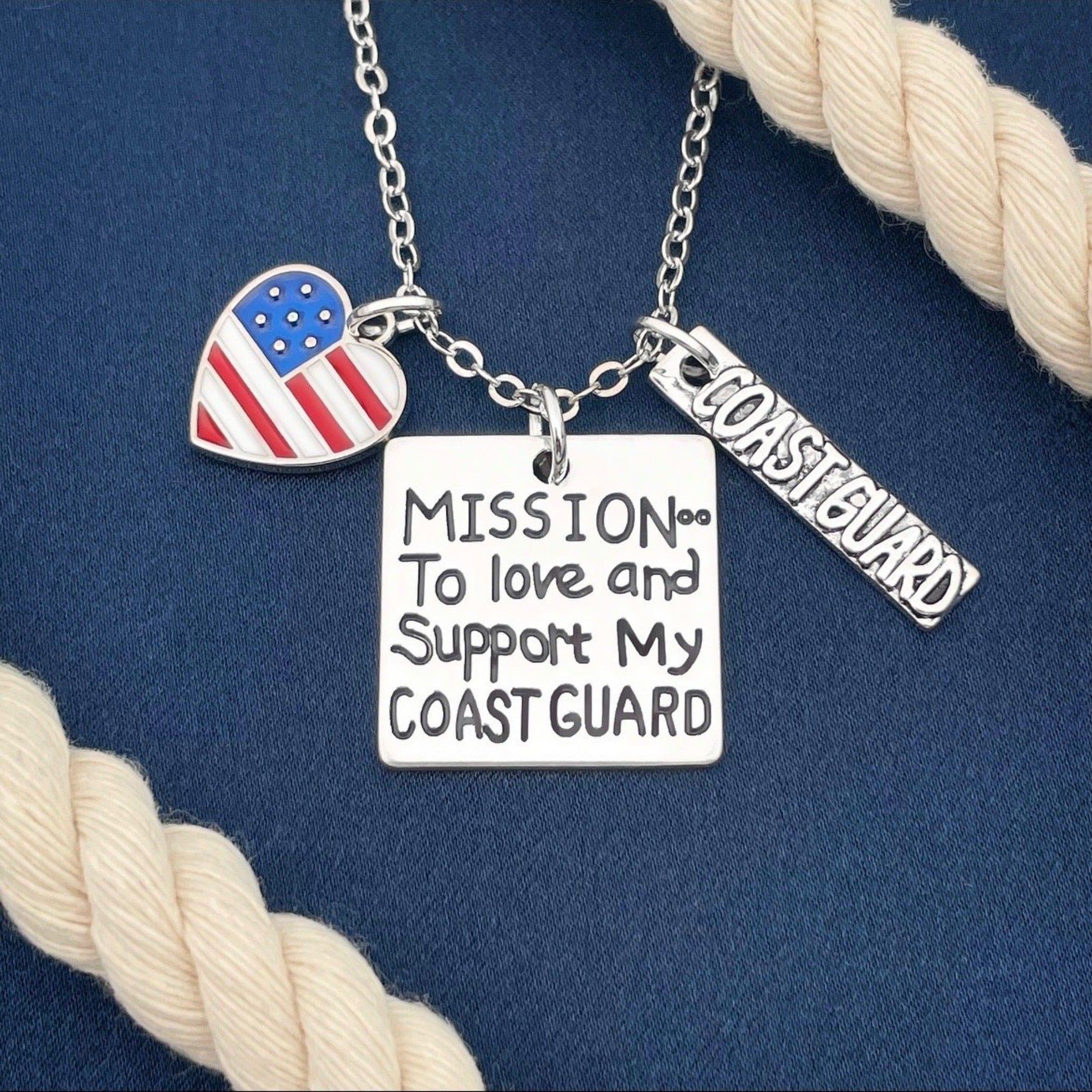 Love and Support My Coast Guard Necklace