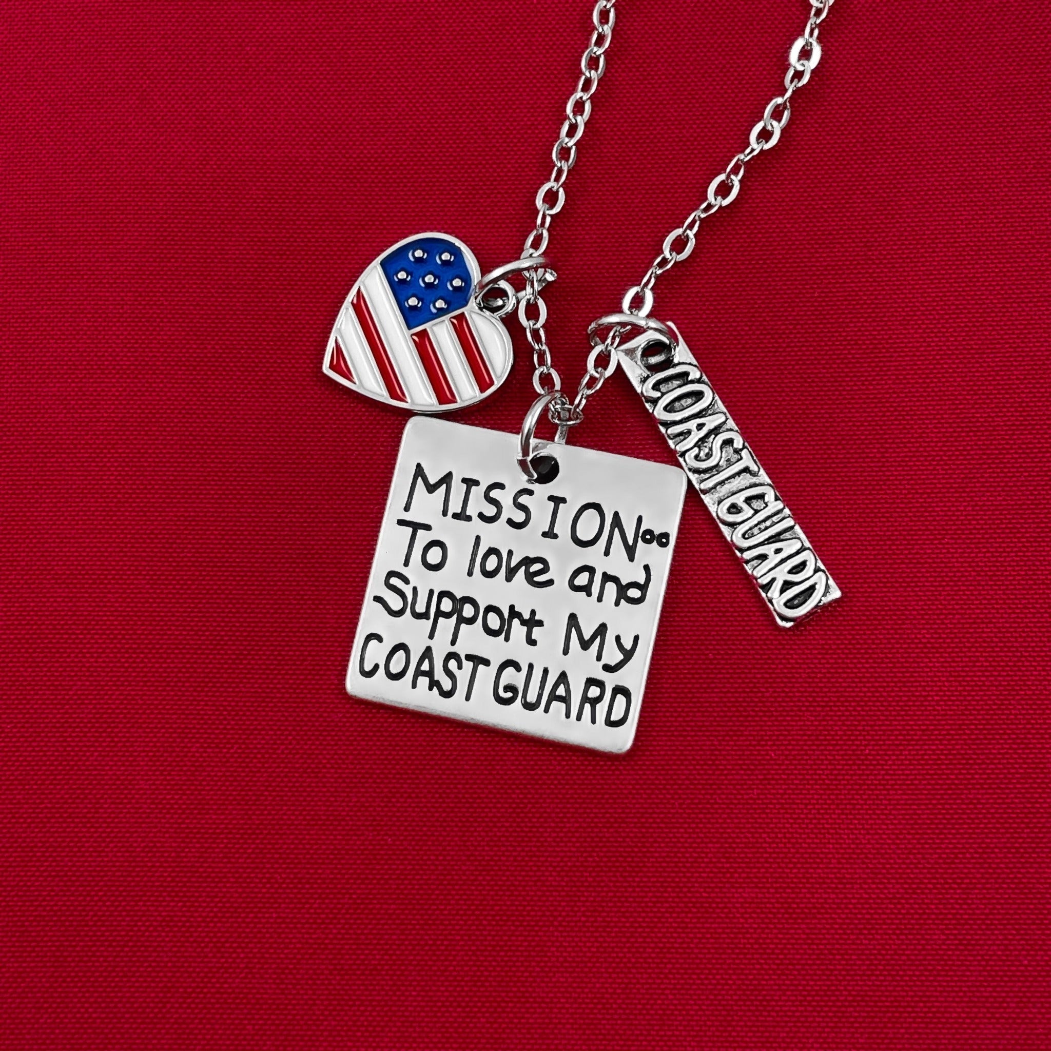 Love and Support My Coast Guard Necklace