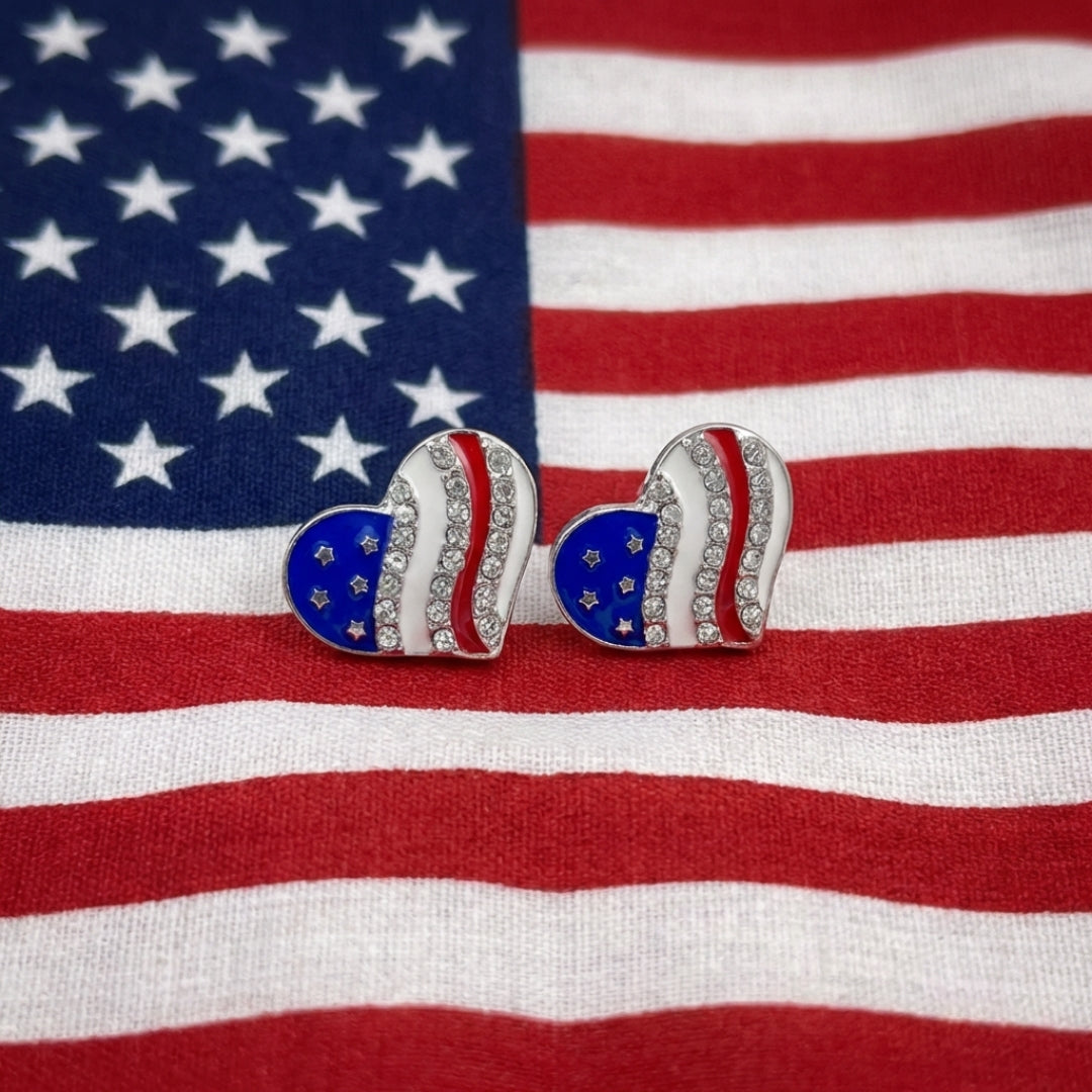 American Heart Stud Earrings