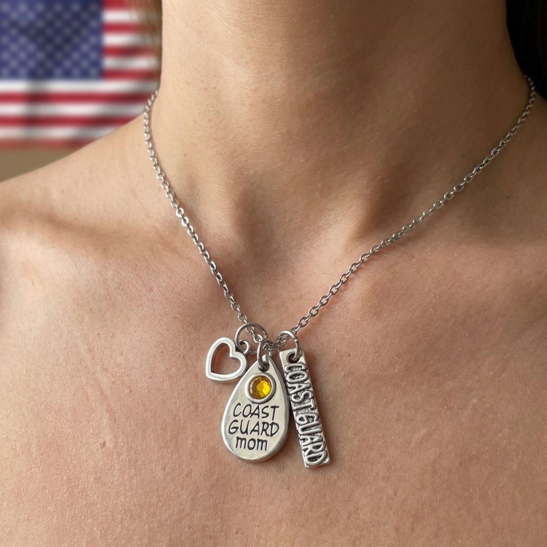 Coast Guard Mom Necklace