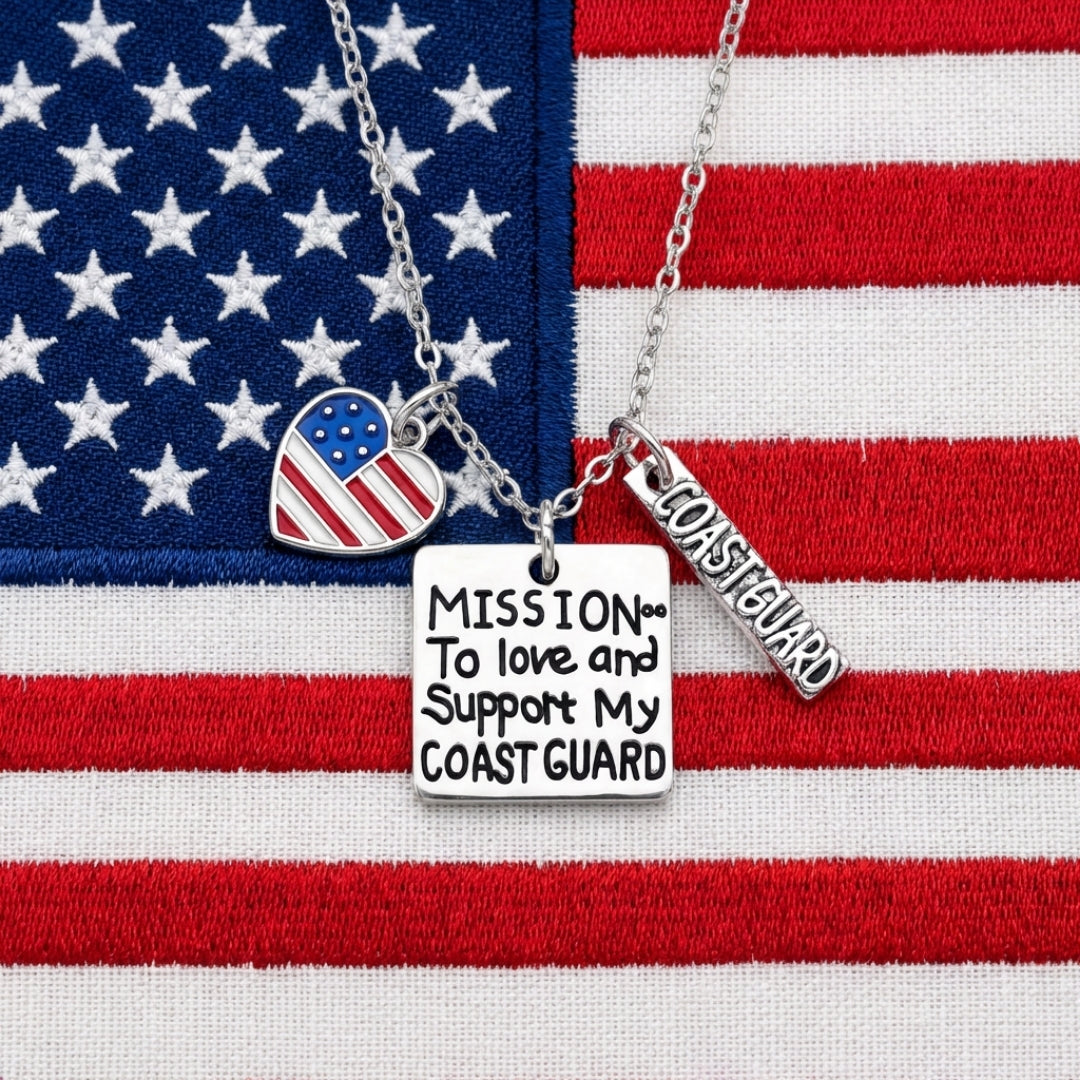Love and Support My Coast Guard Necklace