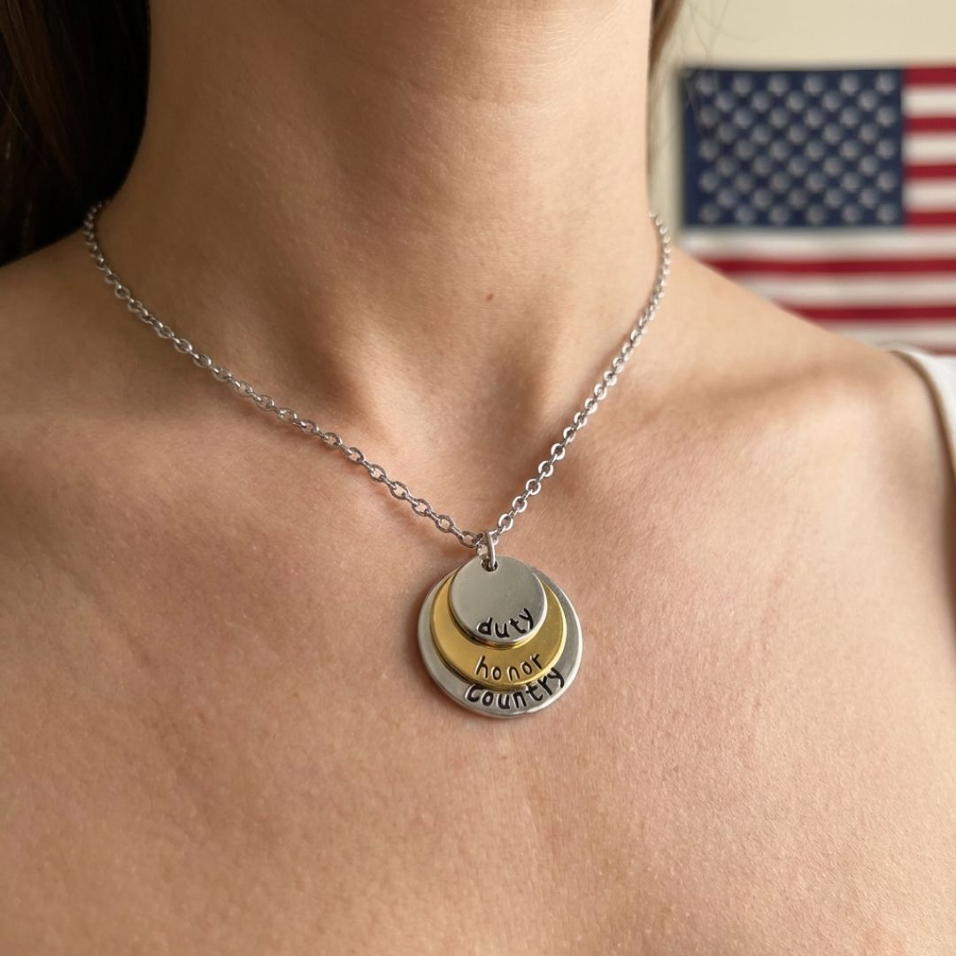 Duty Honor Country Necklace