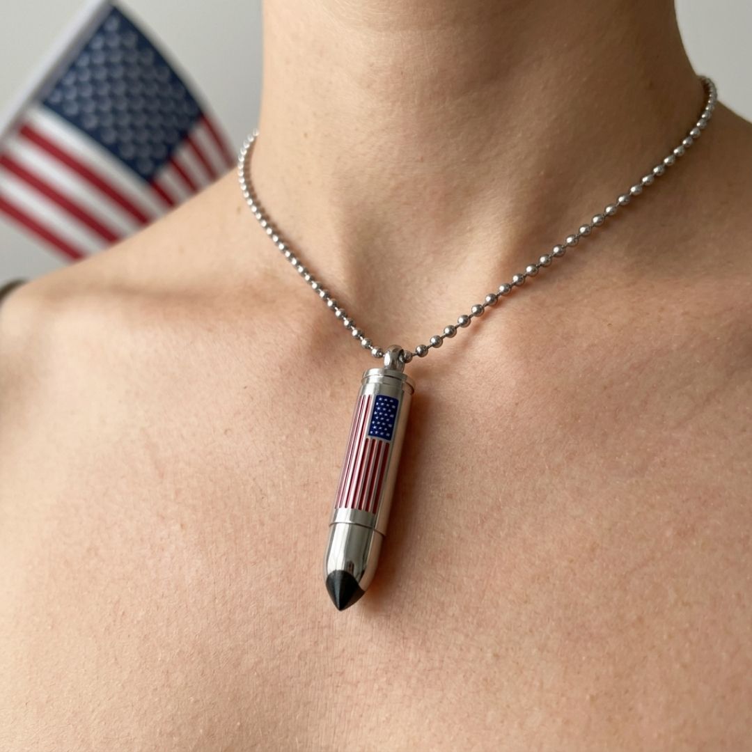 American Urn Bullet Necklace
