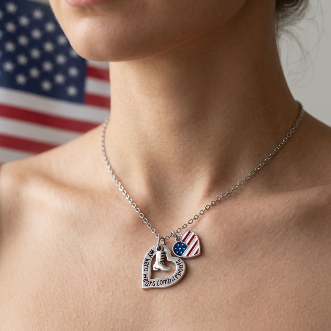 My Superhero Wears Combat Boots Necklace