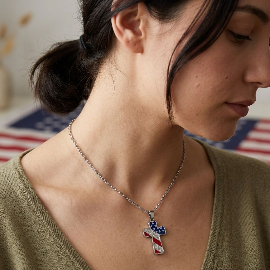 American Cross Necklace