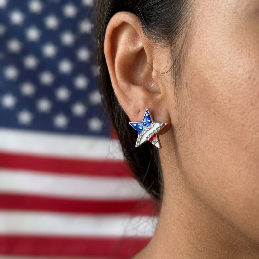 American Star Stud Earrings