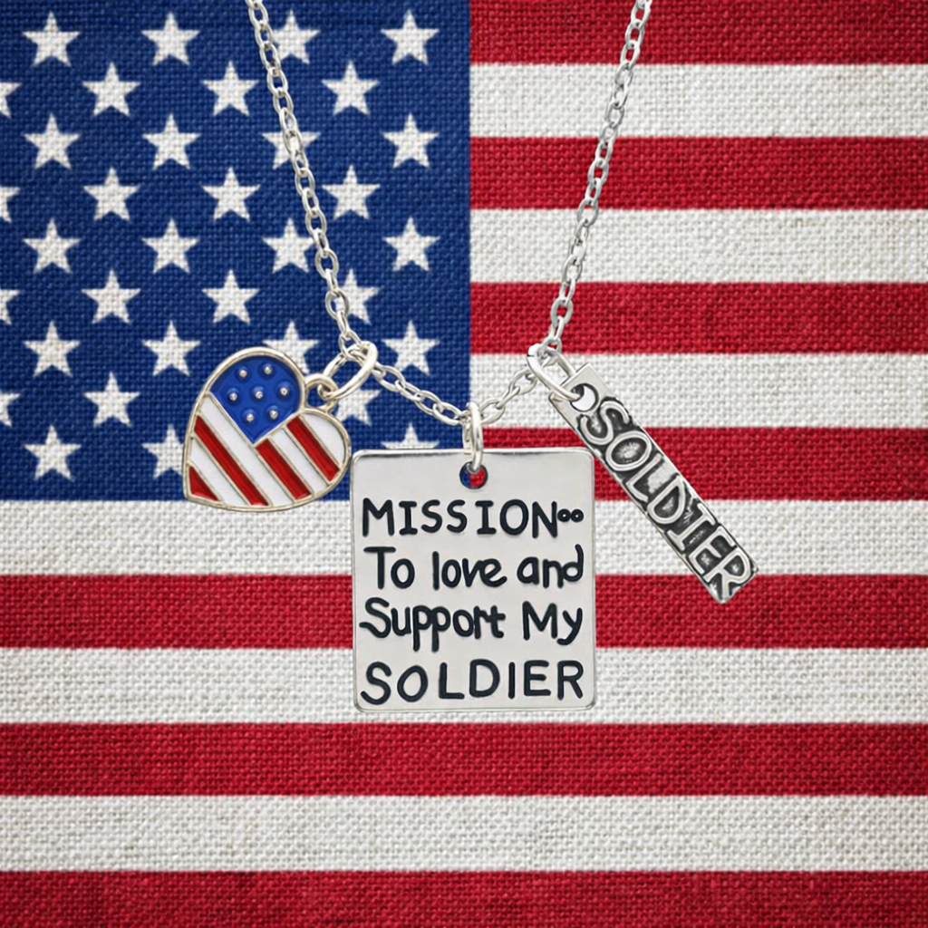 Love and Support My Soldier Necklace
