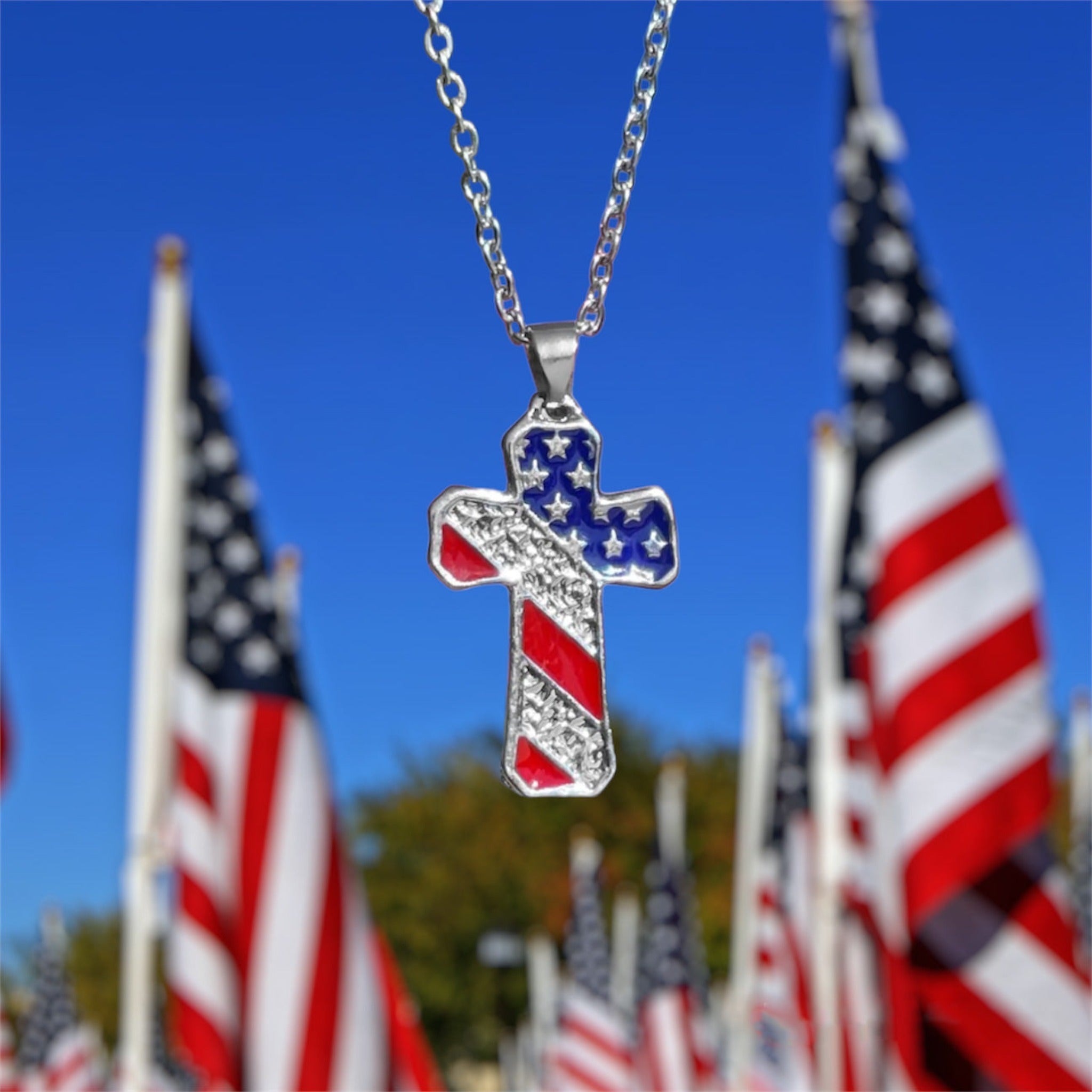 American Cross Necklace