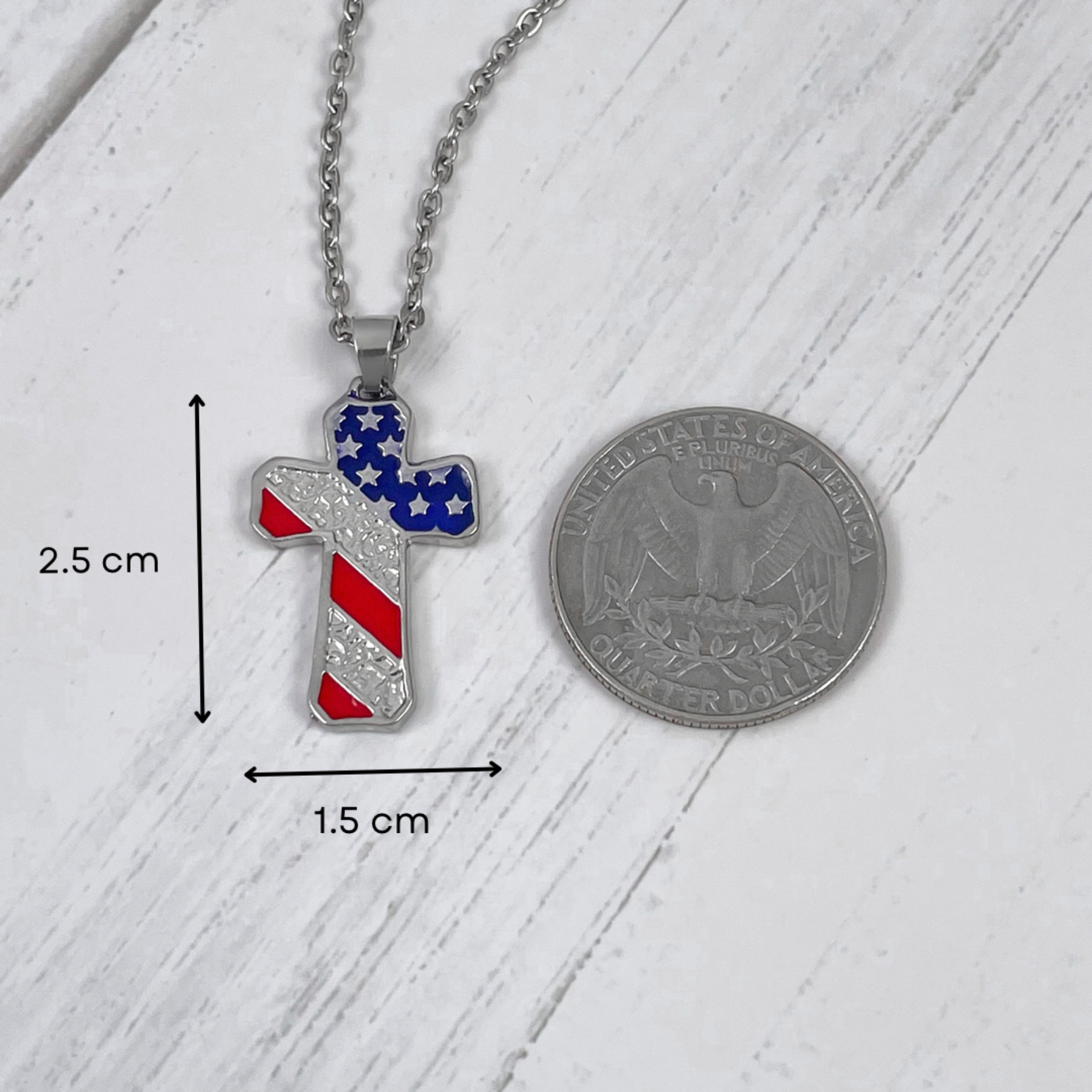 American Cross Necklace
