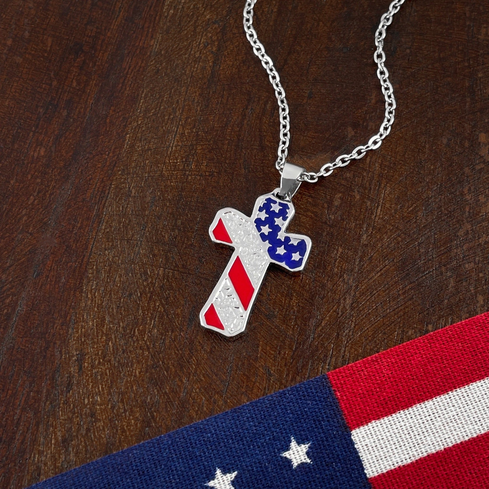American Cross Necklace