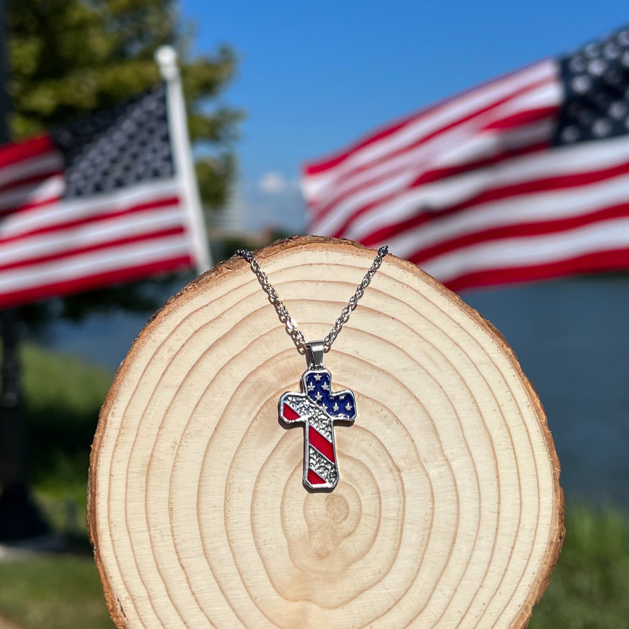 American Cross Necklace