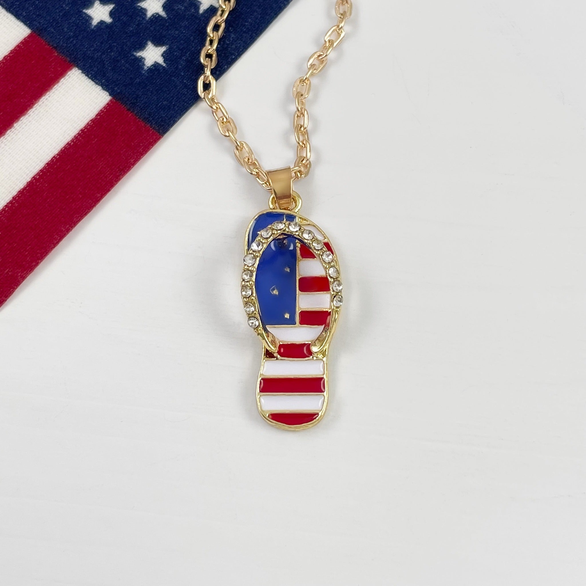 American Flip Flop Necklace