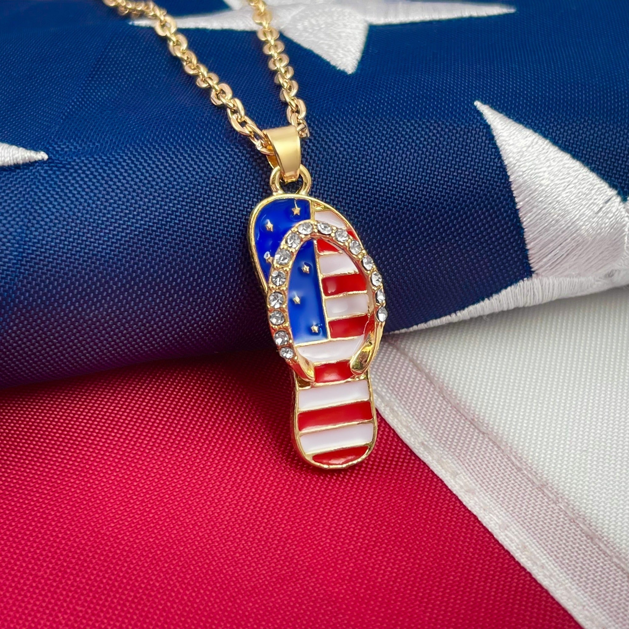 American Flip Flop Necklace