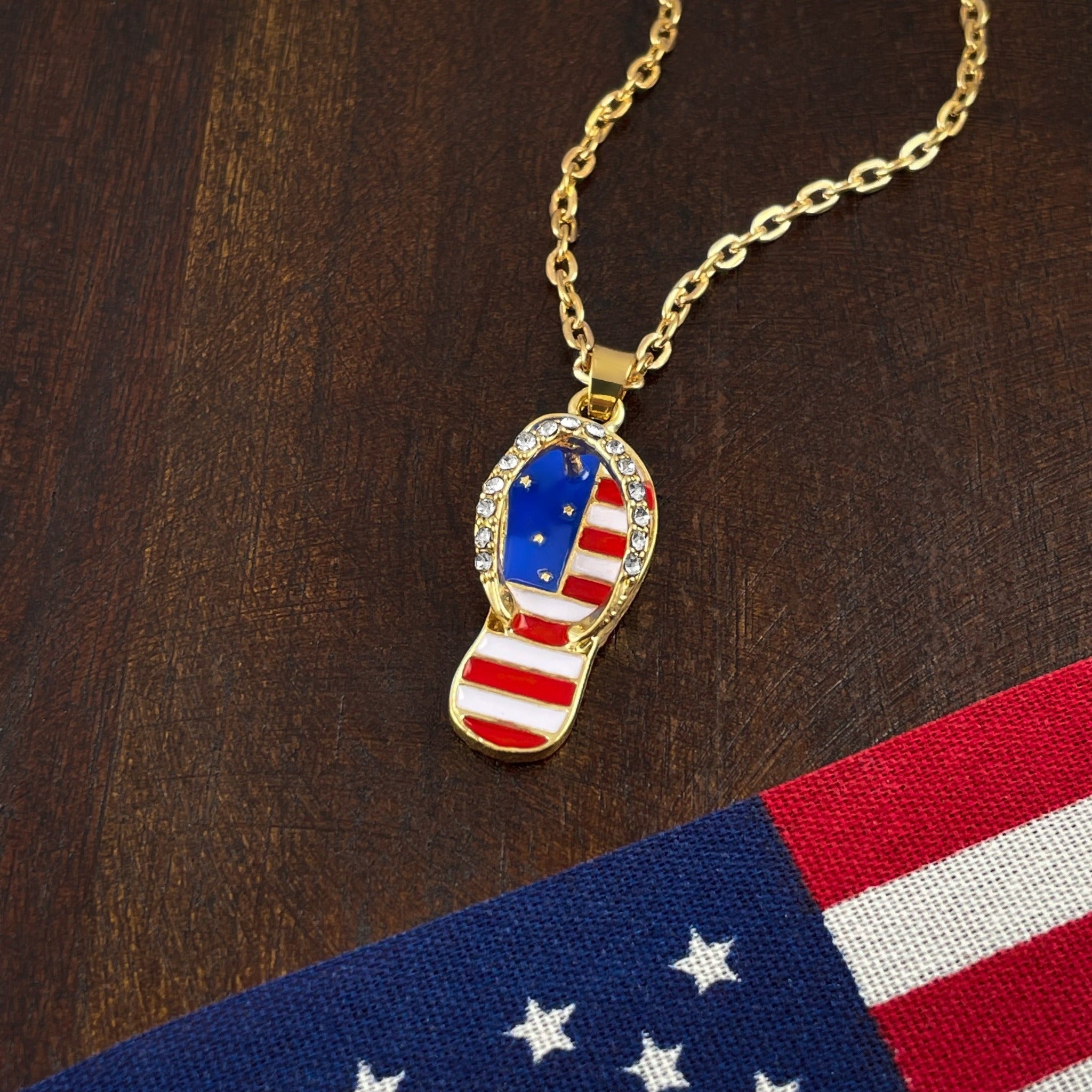 American Flip Flop Necklace