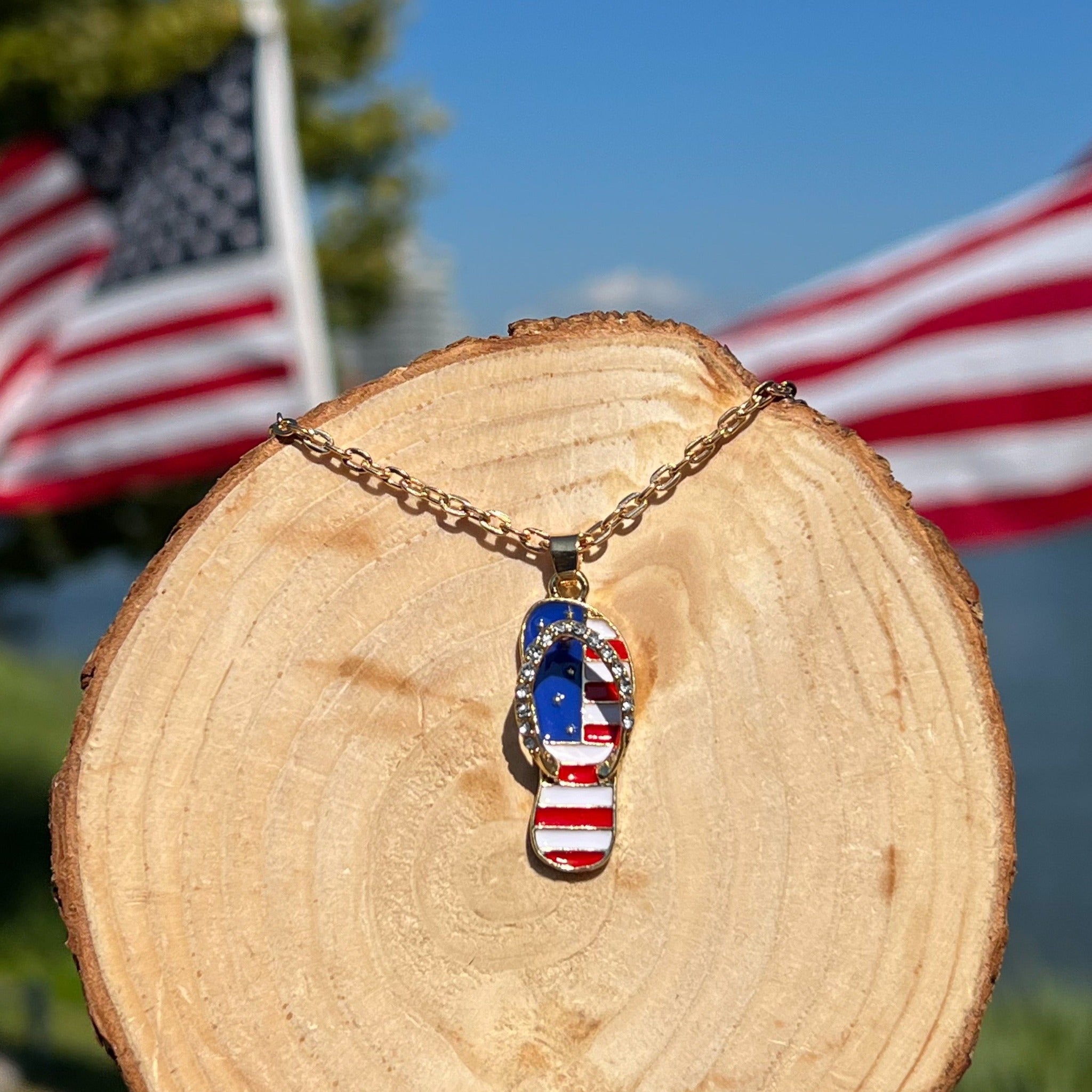 American Flip Flop Necklace