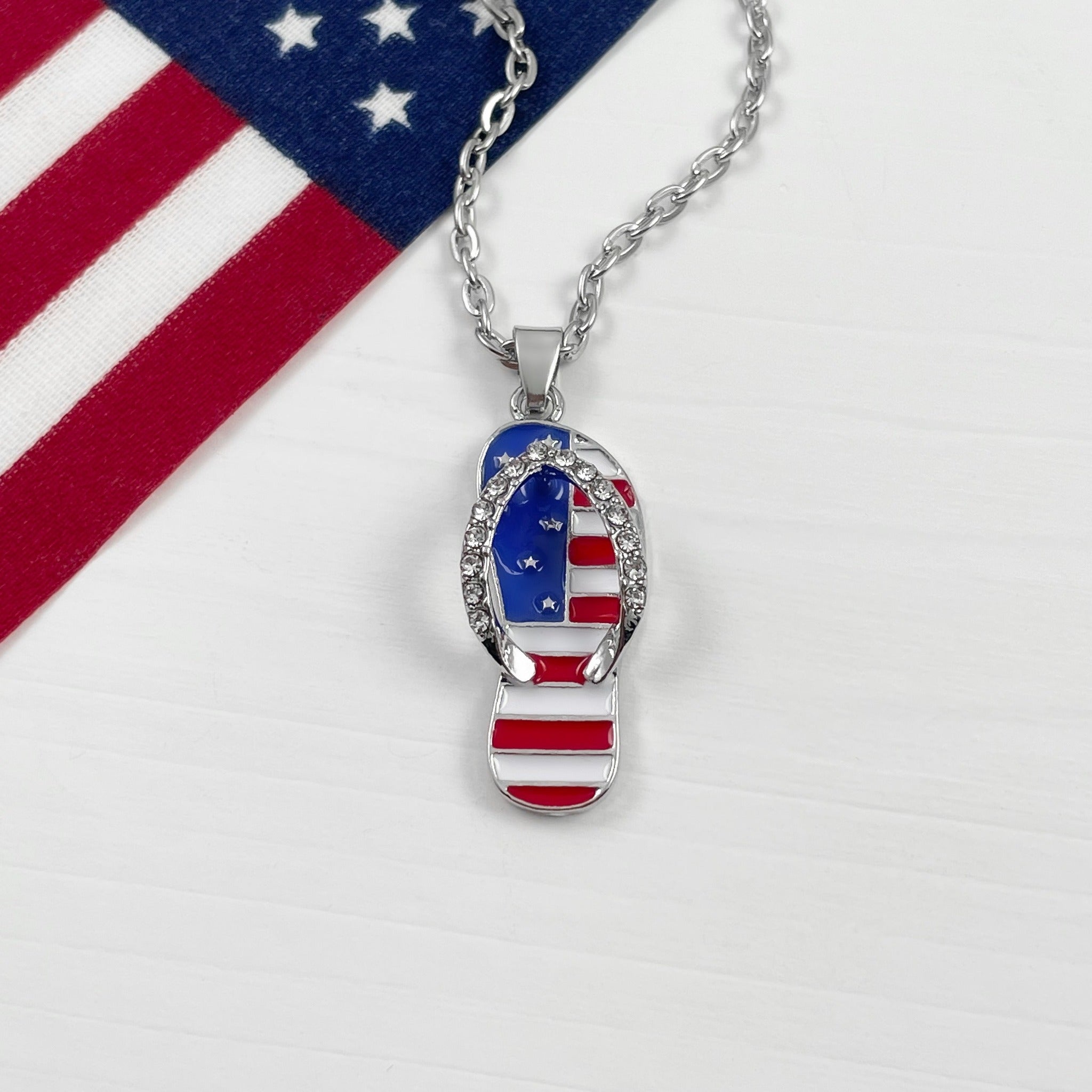American Flip Flop Necklace