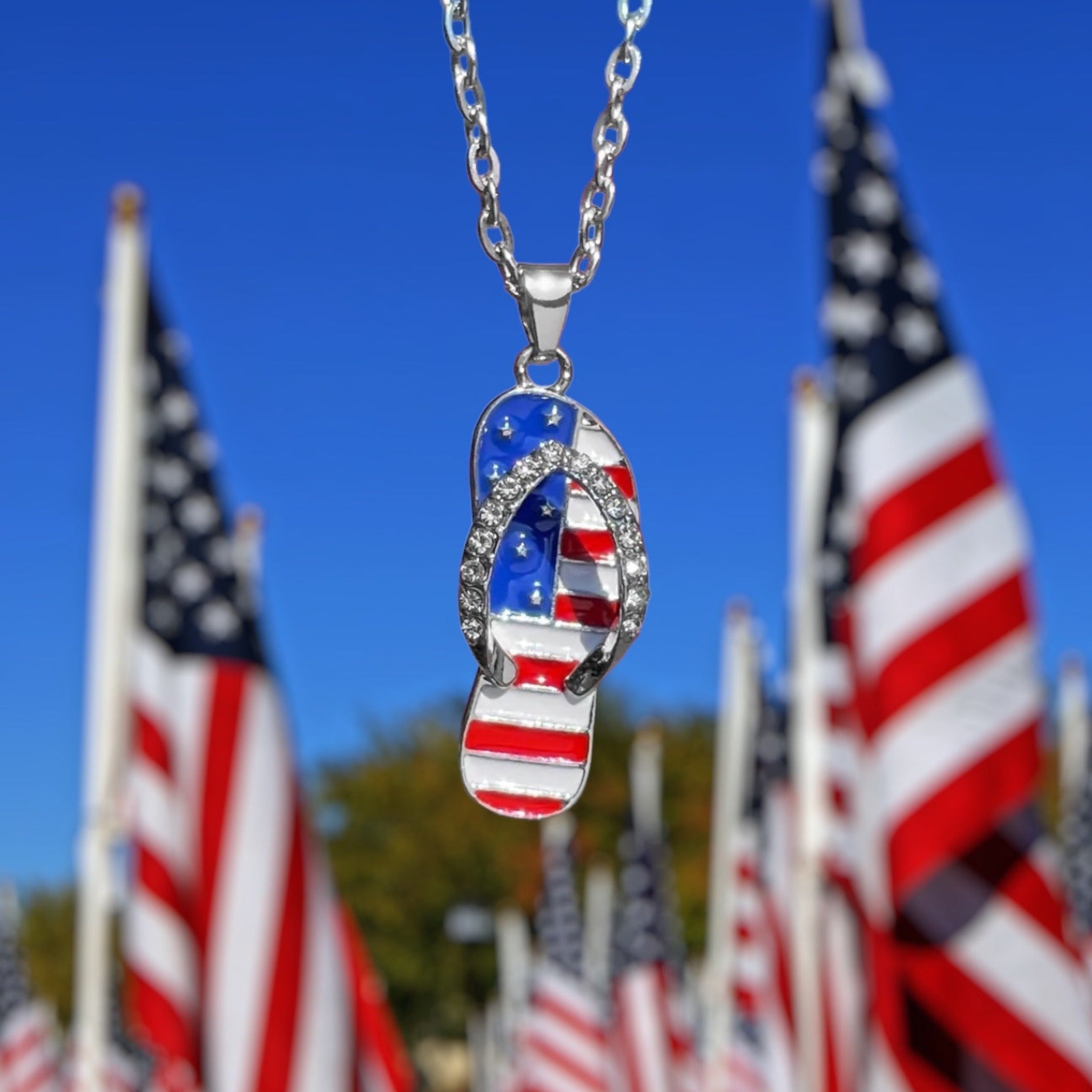 American Flip Flop Necklace