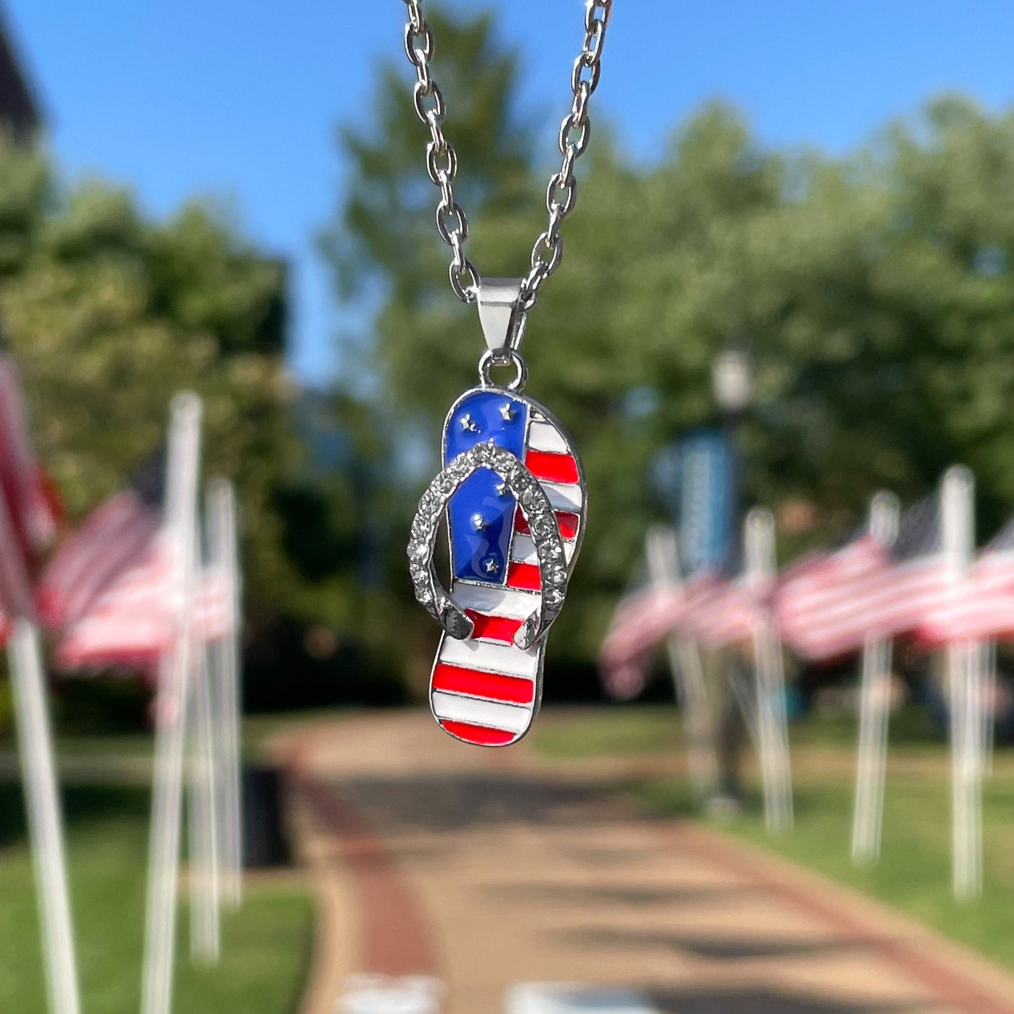 American Flip Flop Necklace