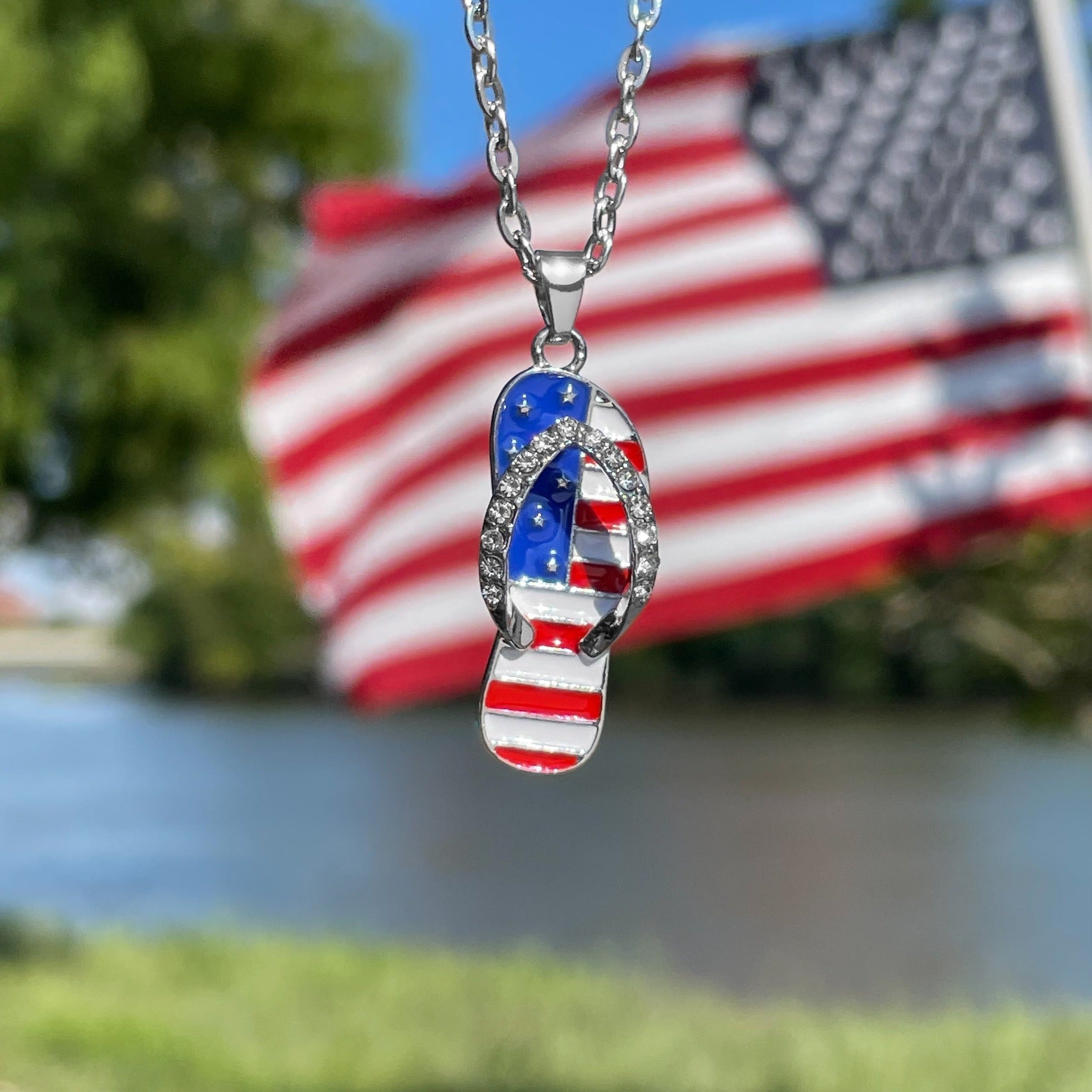 American Flip Flop Necklace