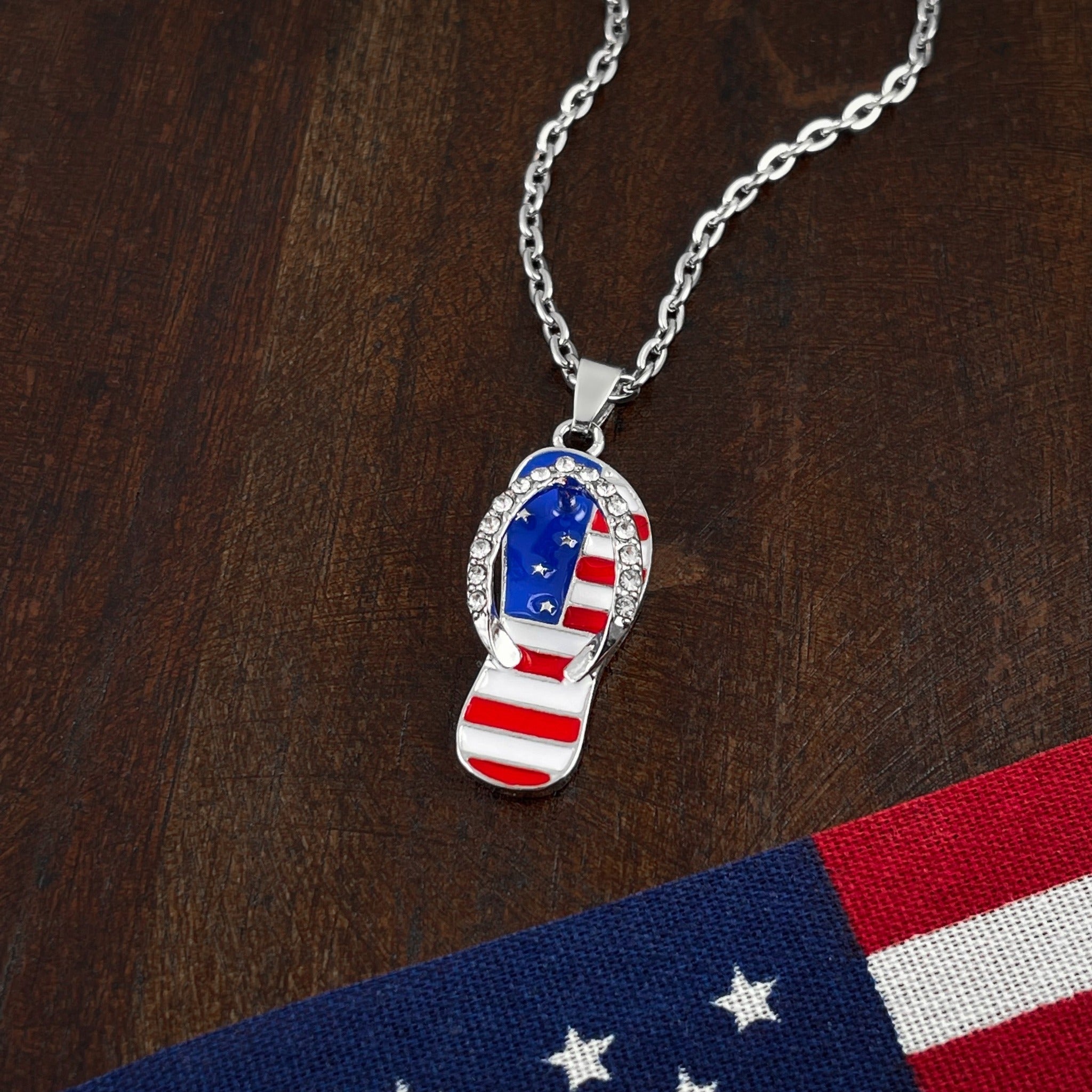 American Flip Flop Necklace