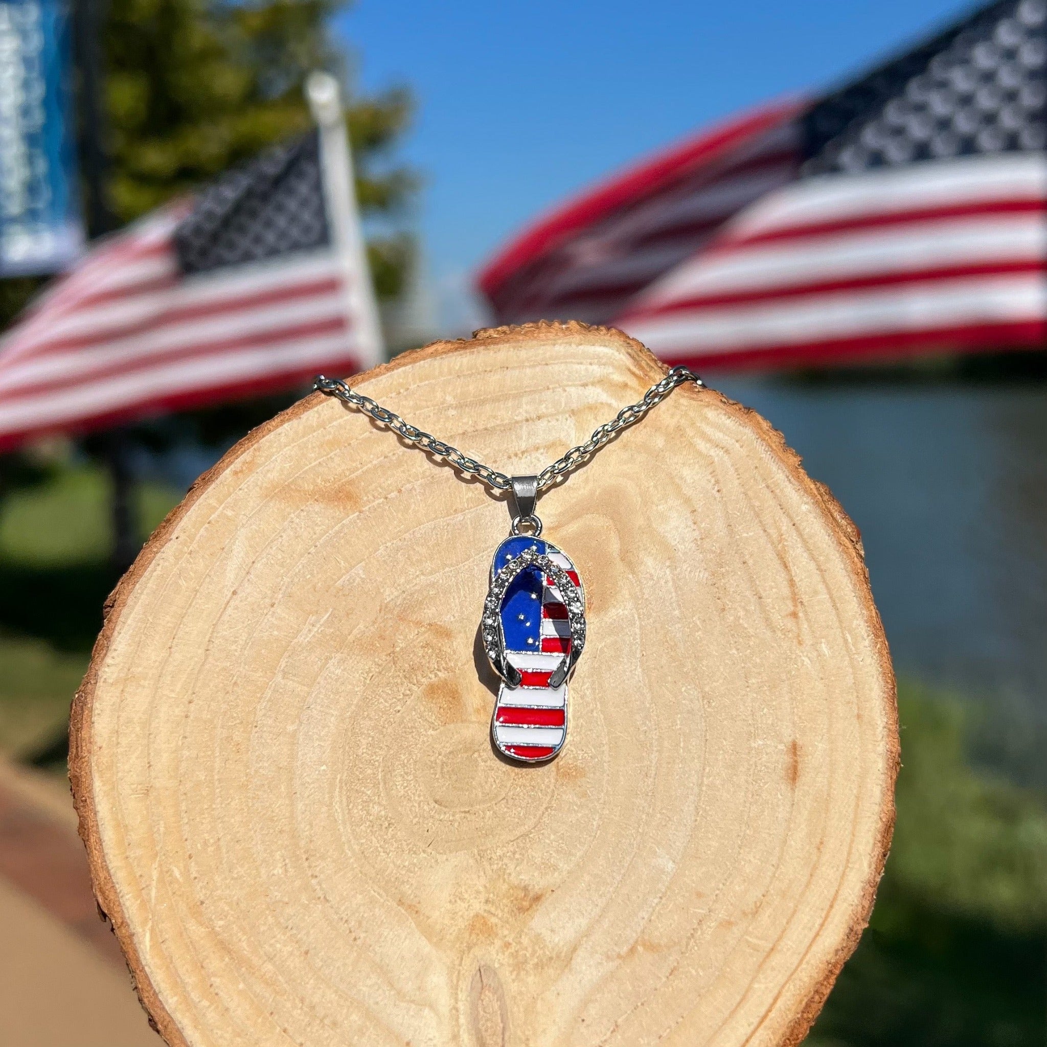 American Flip Flop Necklace