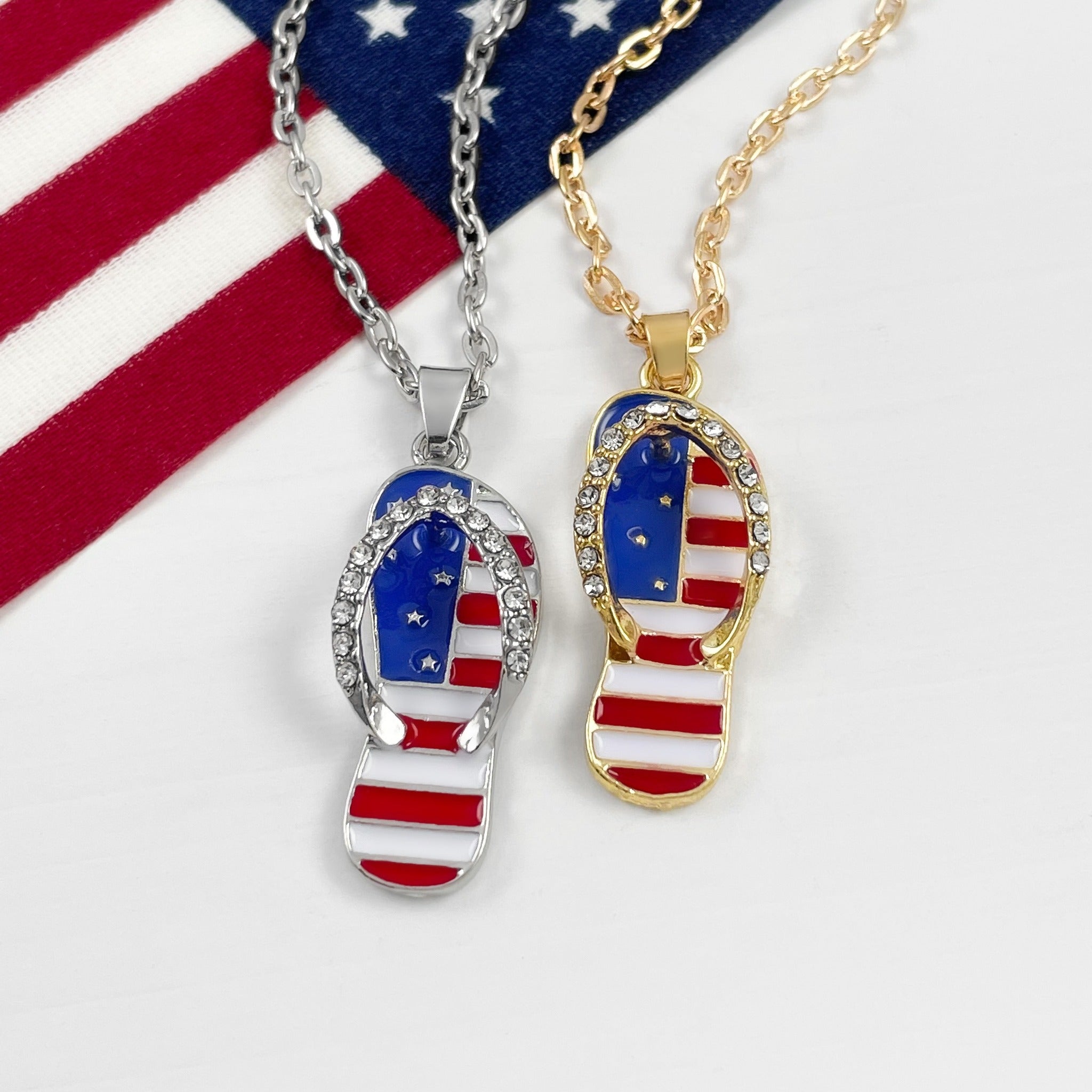 American Flip Flop Necklace