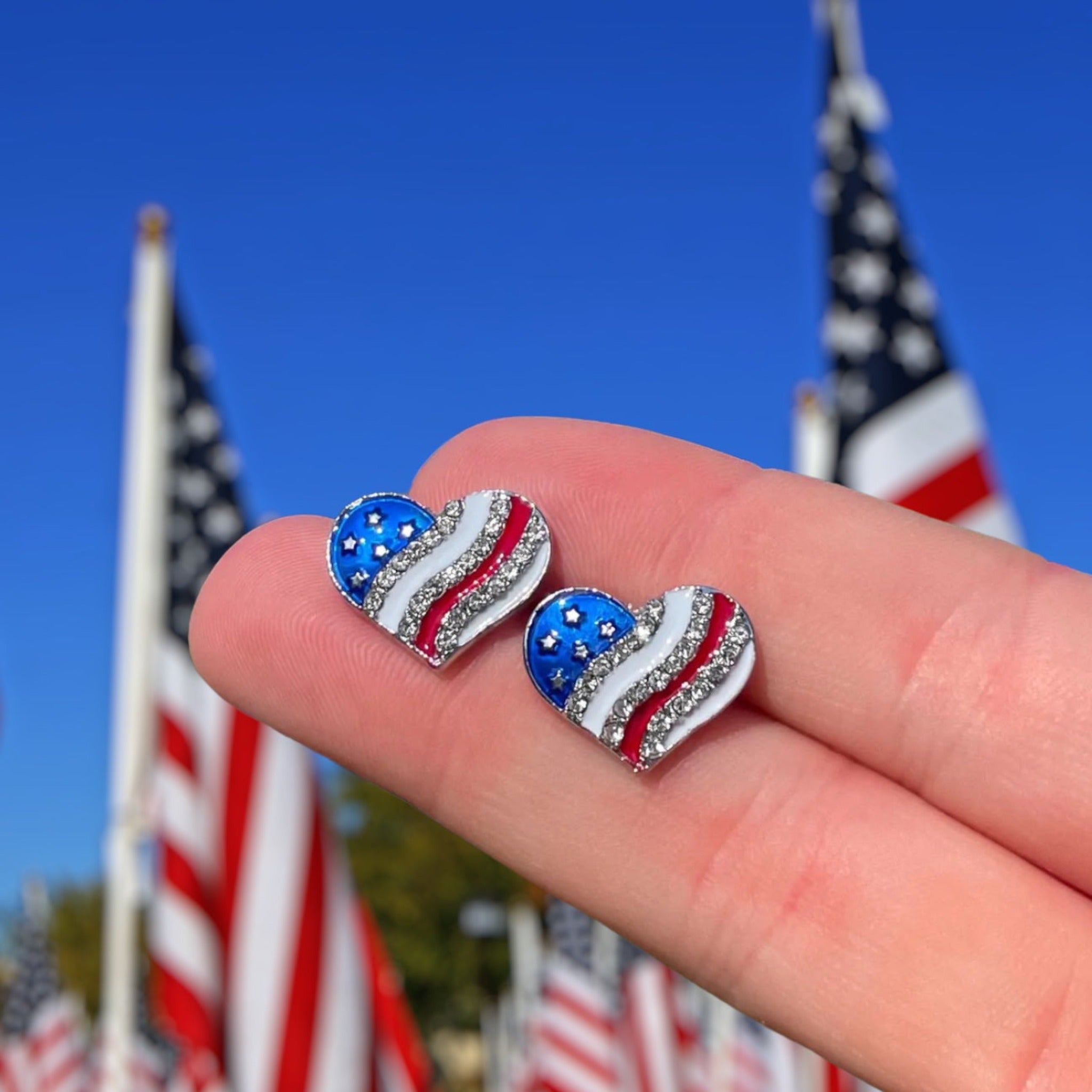 American Heart Stud Earrings
