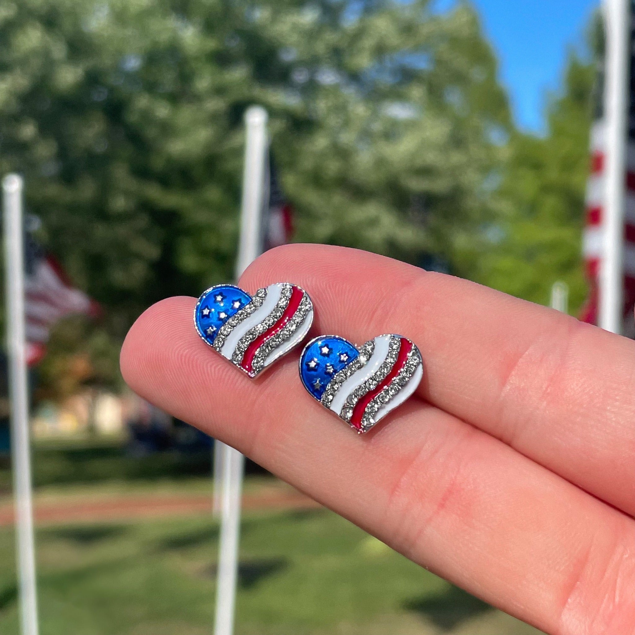 American Heart Stud Earrings