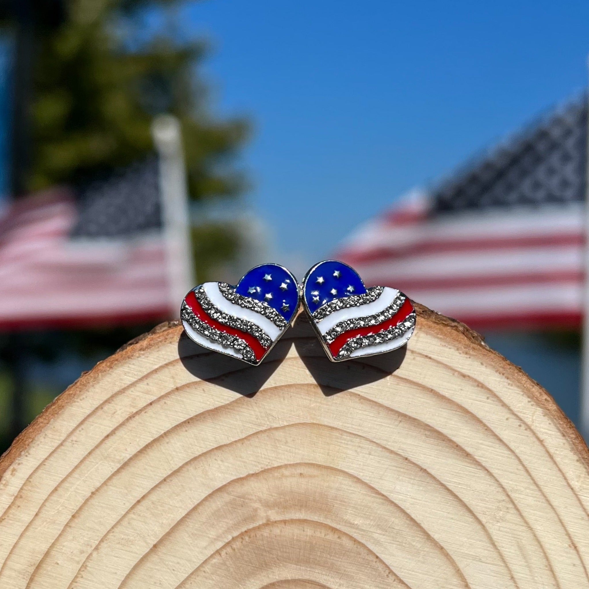 American Heart Stud Earrings