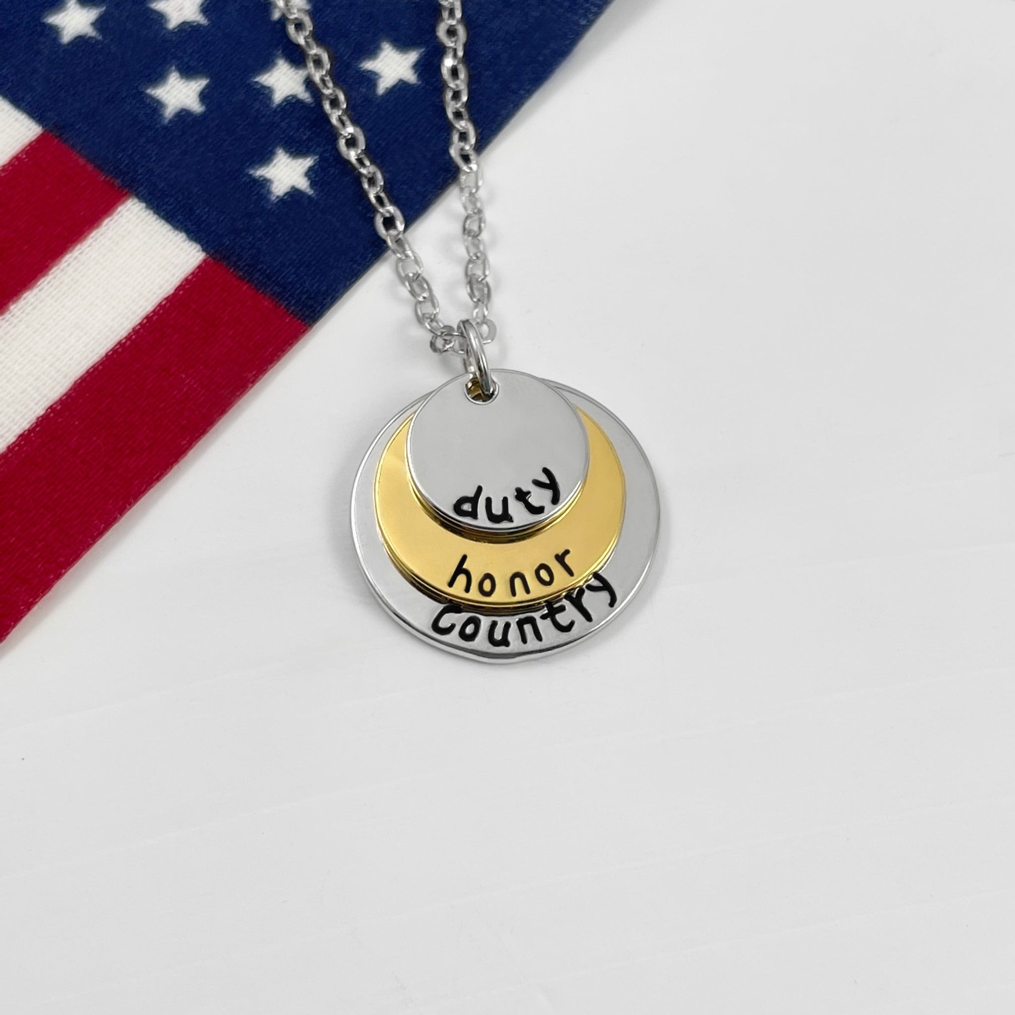 Duty Honor Country Necklace