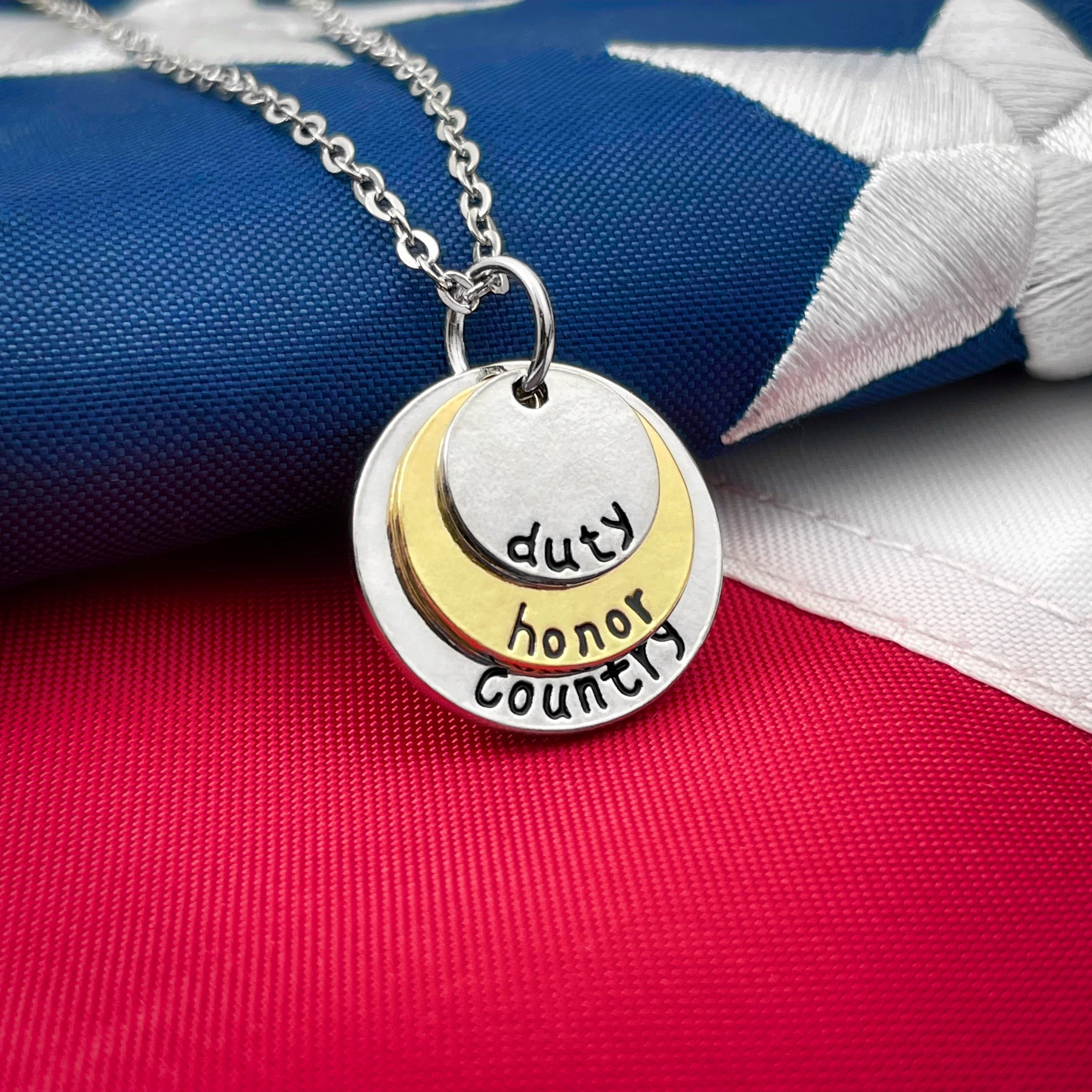 Duty Honor Country Necklace
