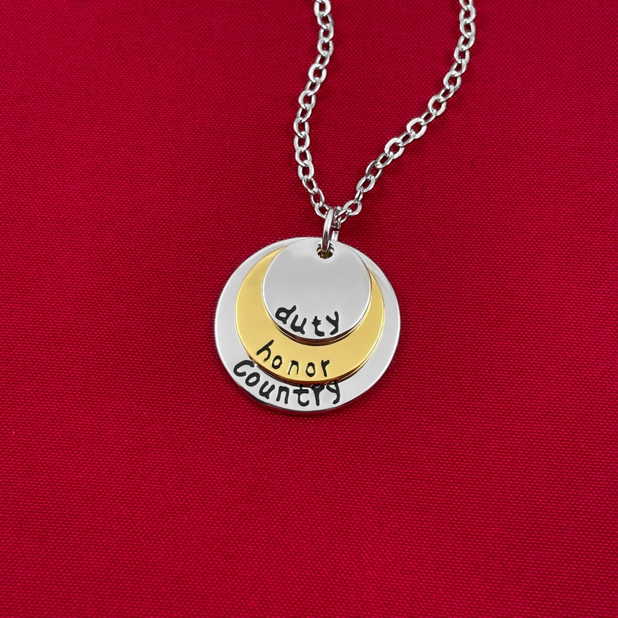 Duty Honor Country Necklace
