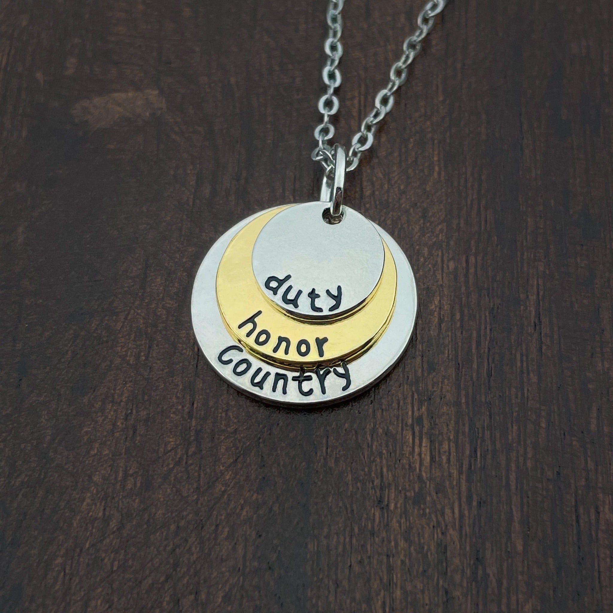Duty Honor Country Necklace