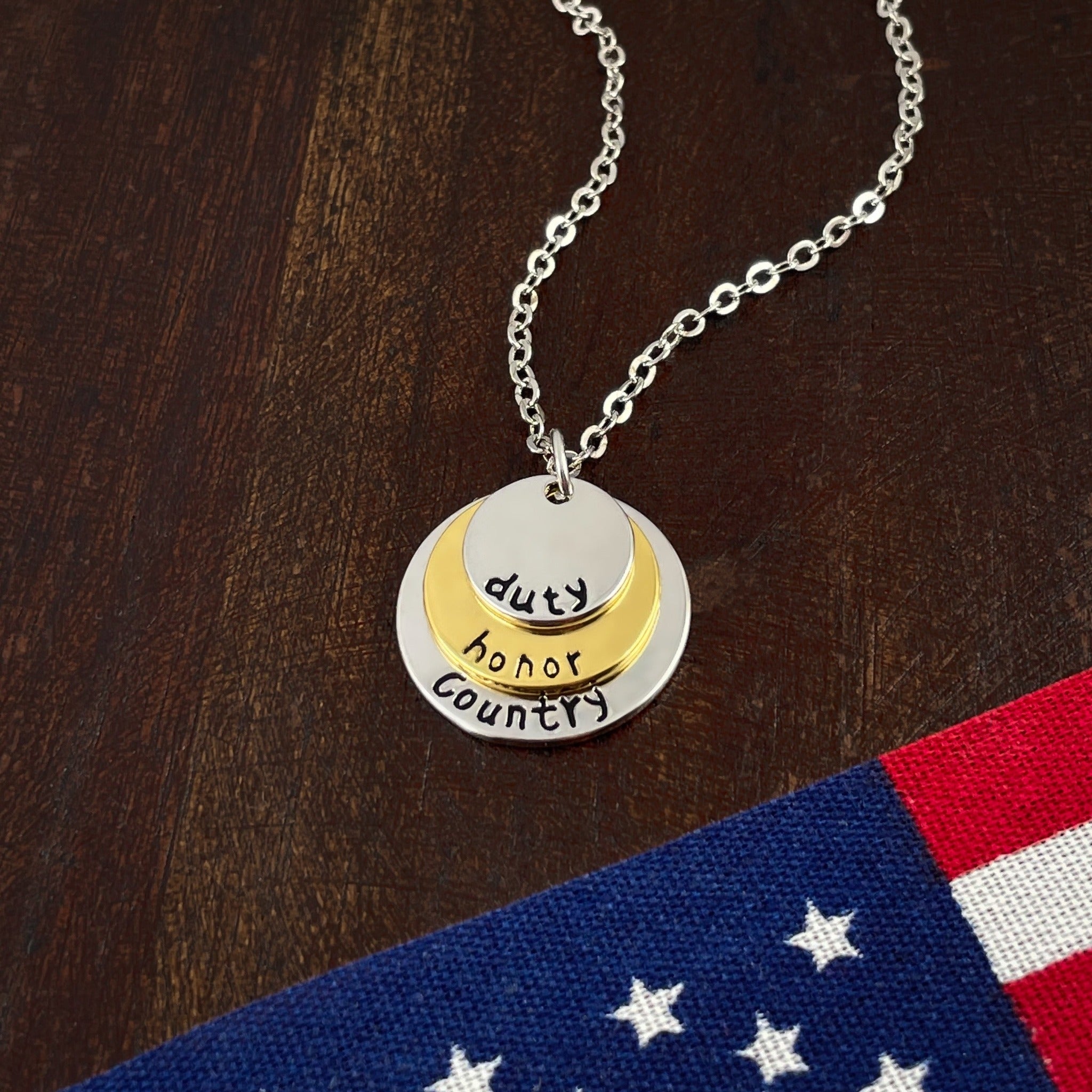 Duty Honor Country Necklace