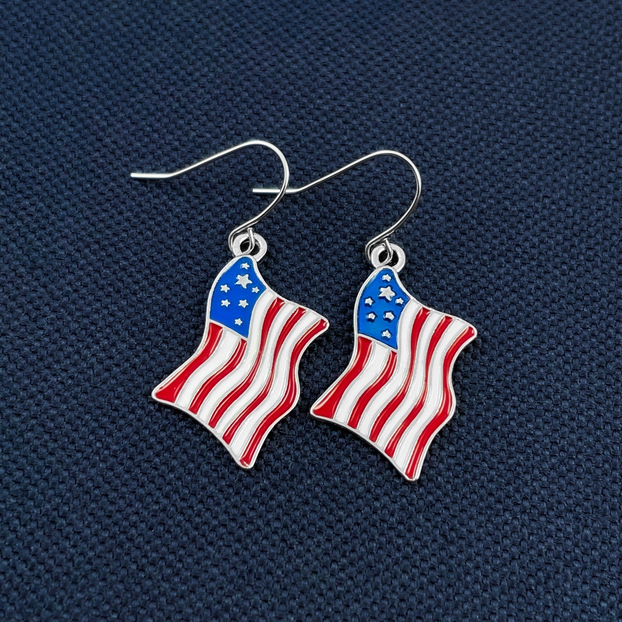 Adorable American Flag Earrings