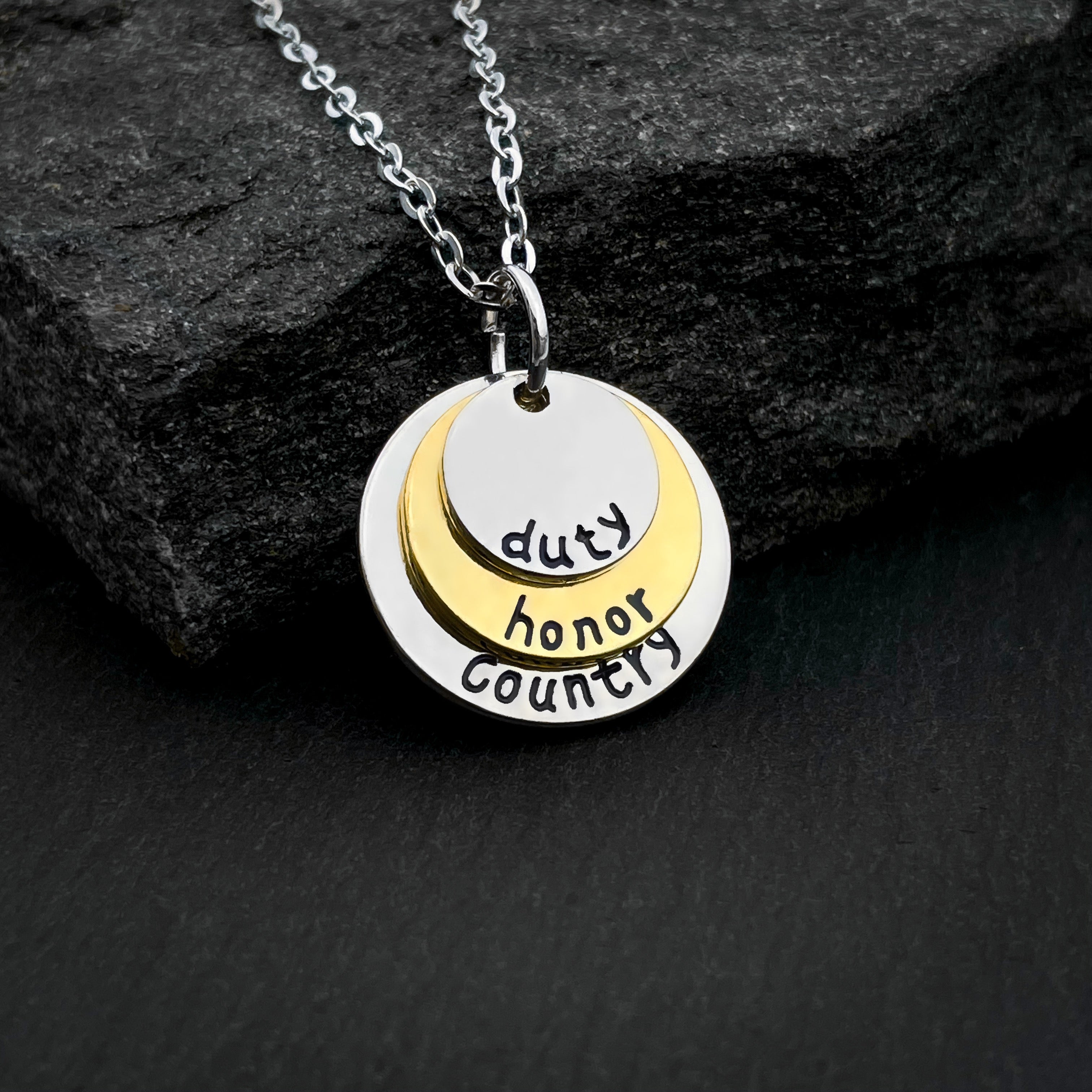 Duty Honor Country Necklace