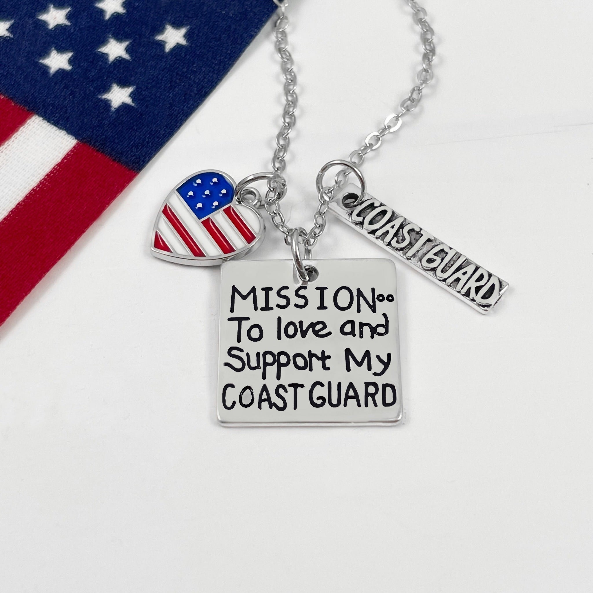 Love and Support My Coast Guard Necklace